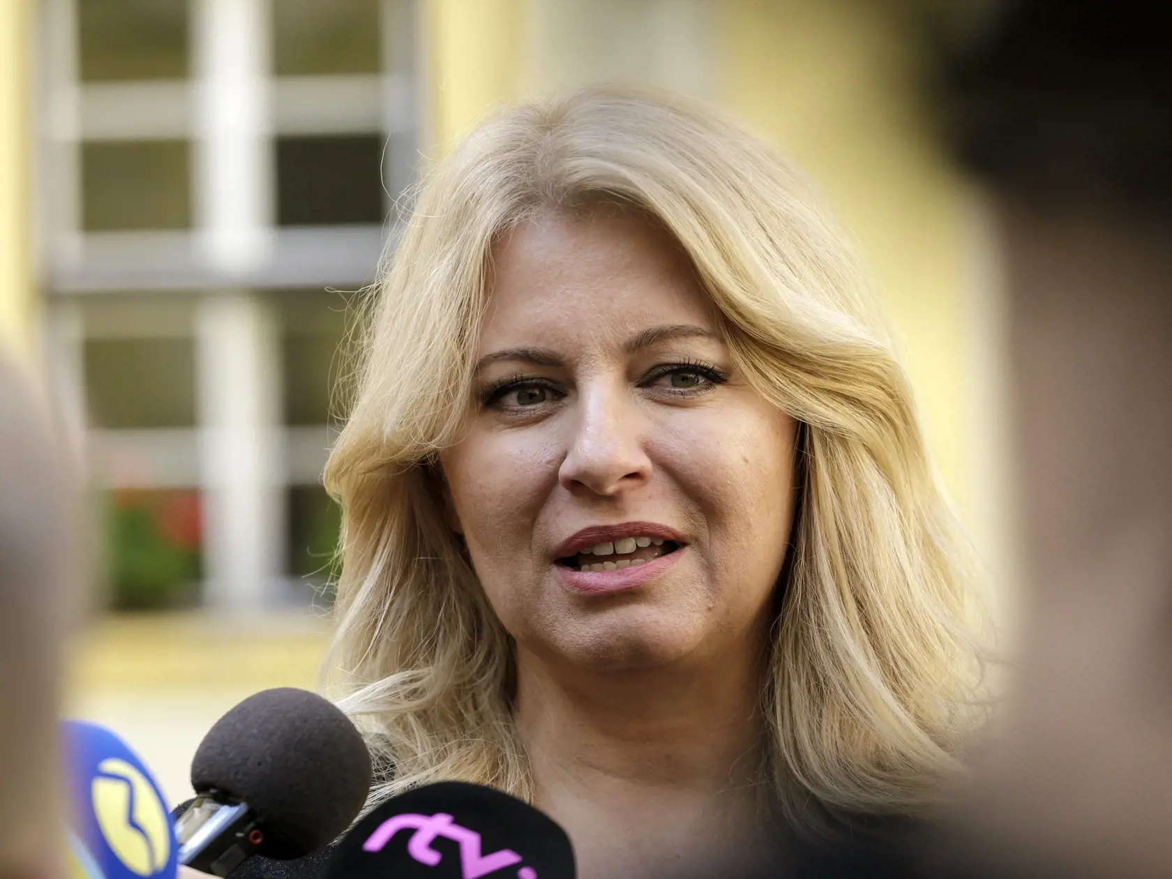 Na snímke prezidentka SR Zuzana Čaputová počas brífingu po svätej omši v rámci púte k Sedembolestnej Panne Márii, patrónke Slovenska v meste Šaštín-Stráže 15. septembra 2023.