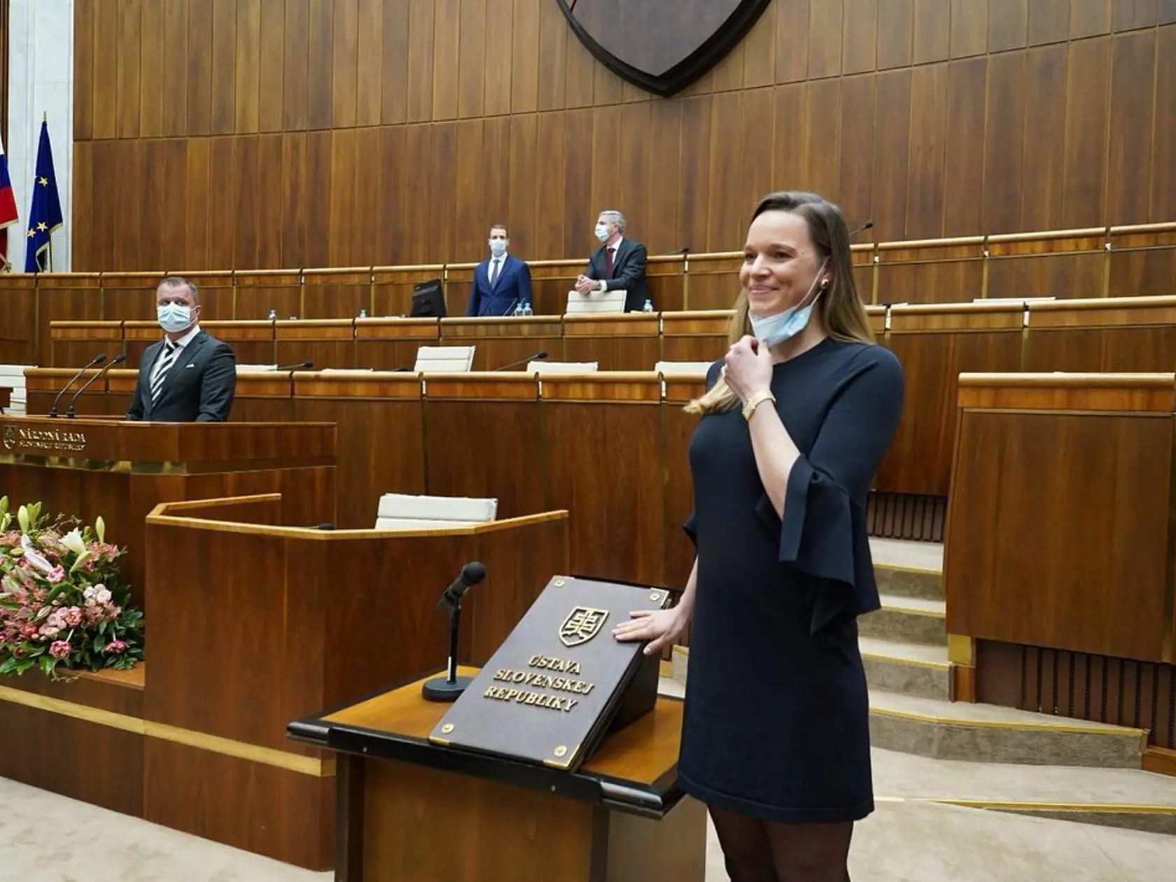 Romana Tabák v parlamente.