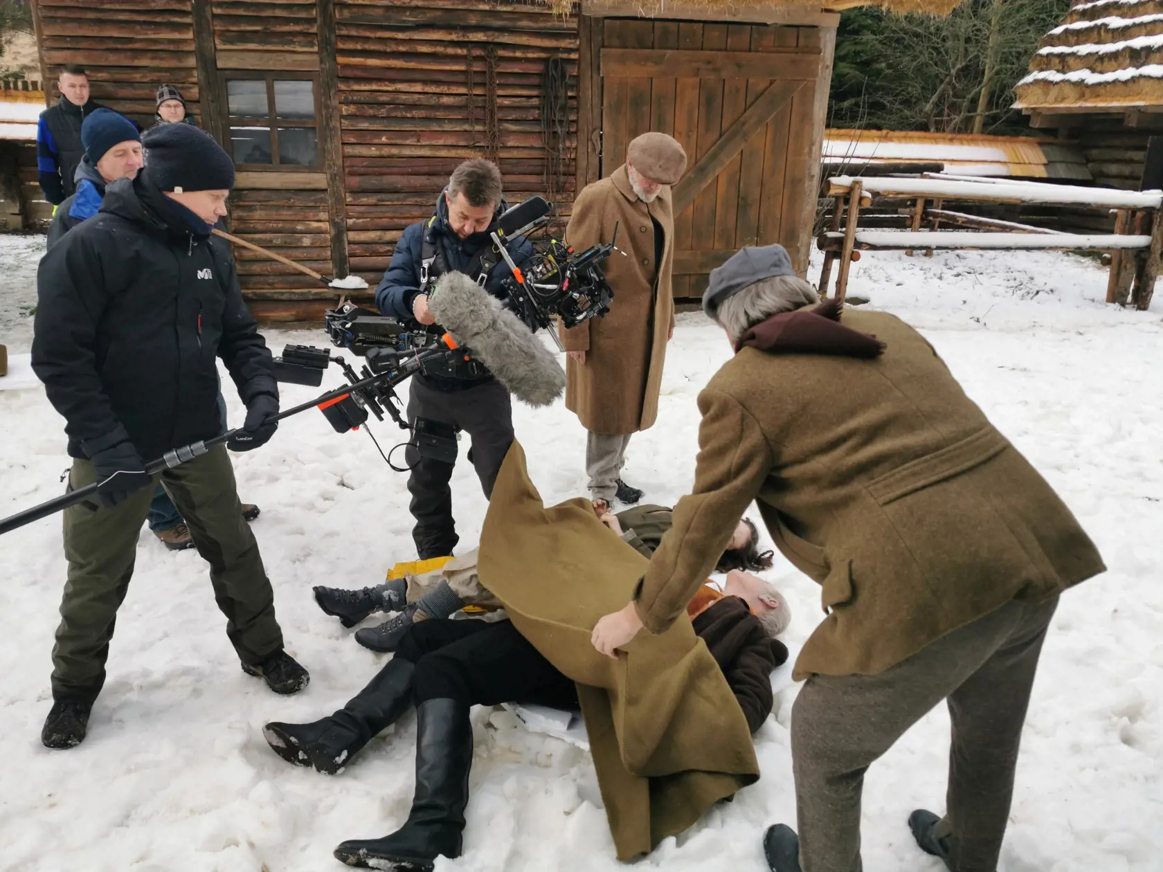 Na snímke nakrúcanie dlhometrážneho filmu Fašiangy podľa novely Piargy od Františka Švantnera v Múzeu slovenskej dediny v Martine 17. februára 2020. FOTO TASR - Erika Ďurčová
