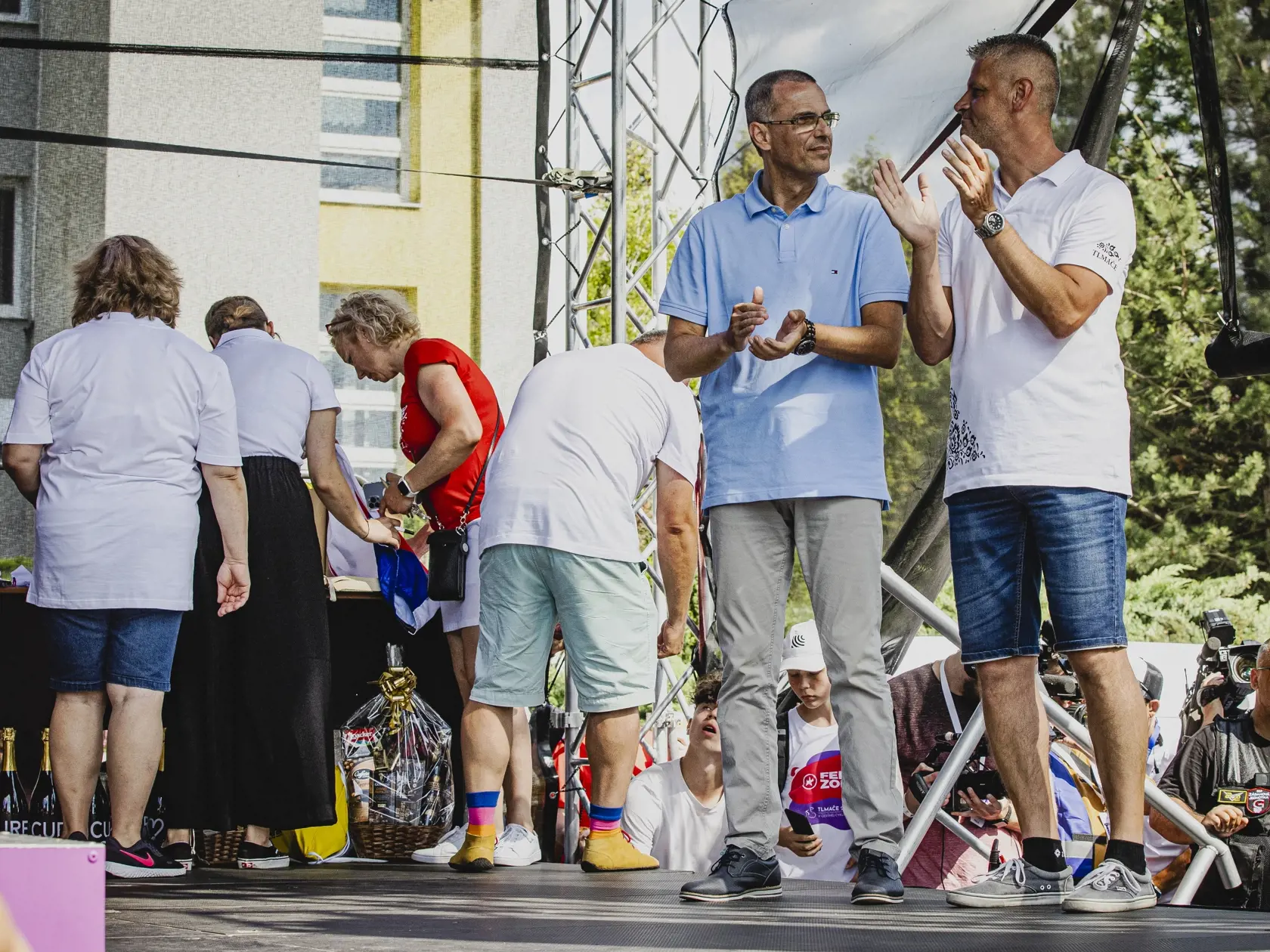 Spoločné Majstrovstvá SR a ČR v cestnej cyklistike v Tlmačoch. Na snímke Generálny prokurátor SR Maroš Žilinka.