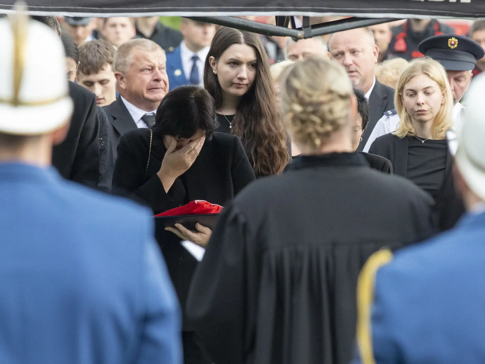 POHREB HASIČA LUKÁŠA HRUŠOVSKÉHO