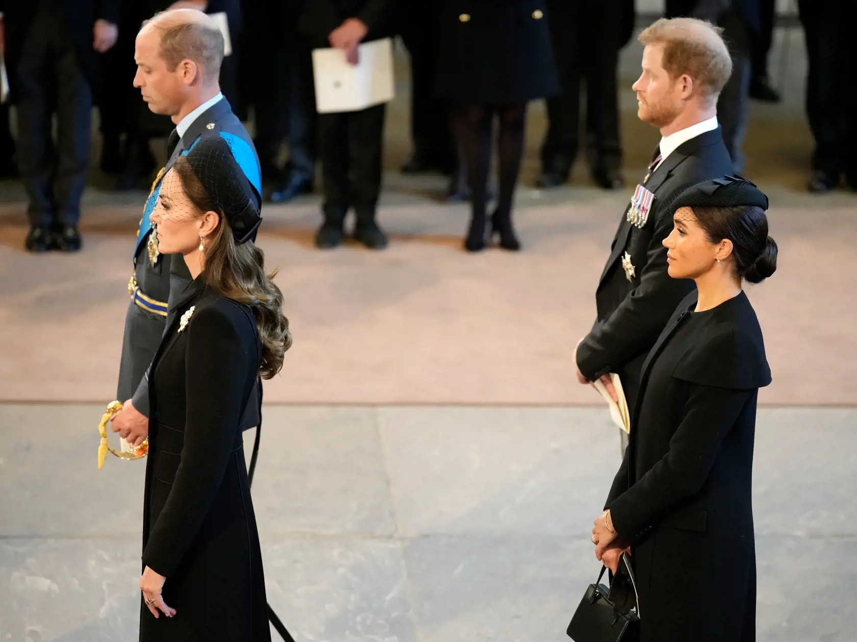 Harry, Meghan, Kate a William vo Westminster Hall.