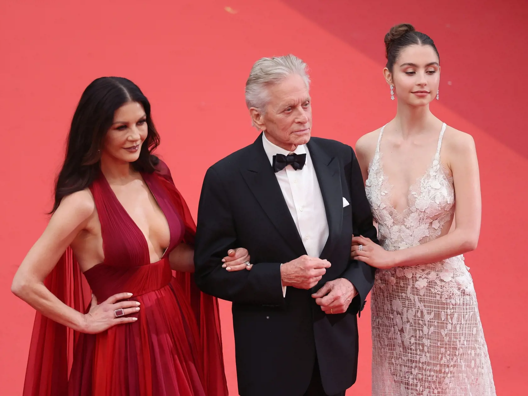 Manželia Catherine Zeta-Jones a Michael Douglas s dcérou Carys