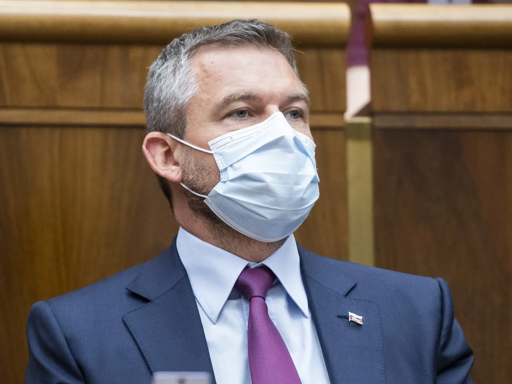 Na snímke podpredseda NR SR Peter Pellegrini (SMER-SD) počas 6. schôdze NR SR v Bratislave 20. apríla 2020. FOTO TASR - Jaroslav Novák