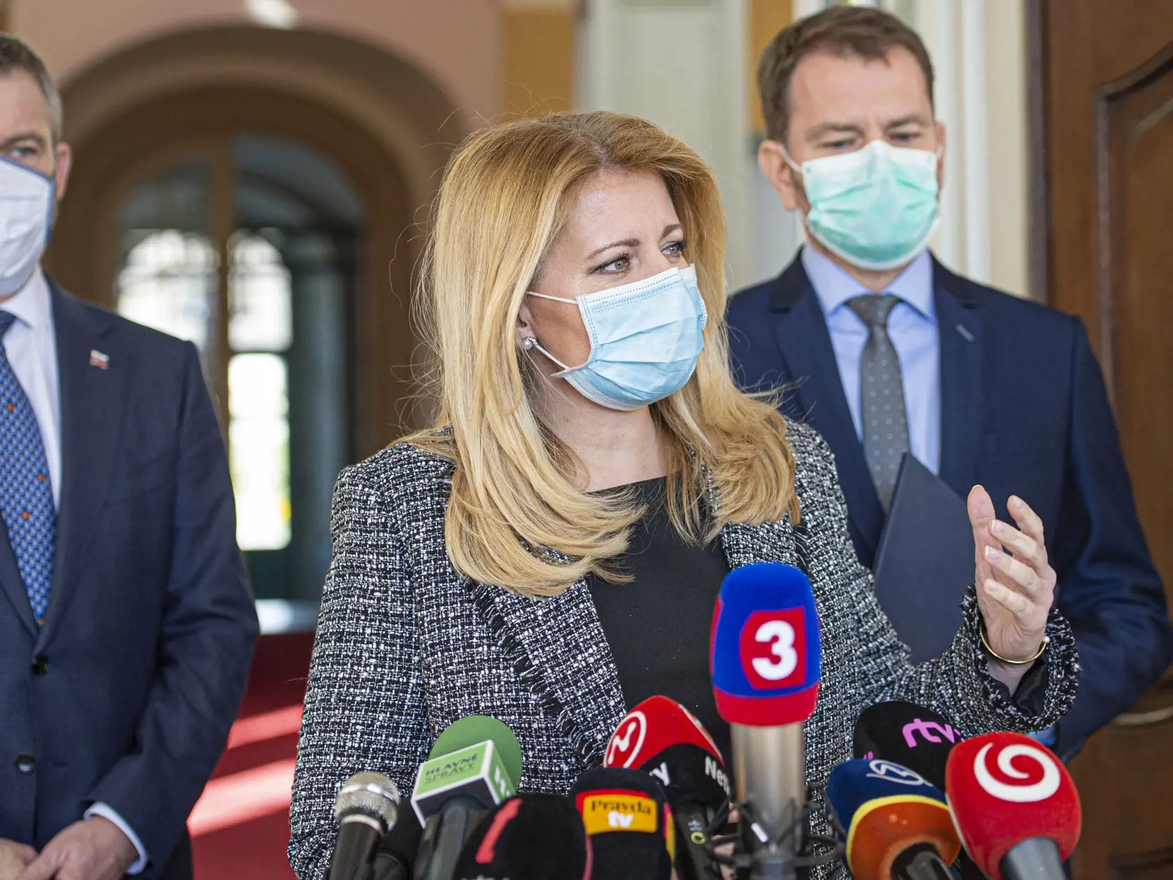 Peter Pellegrini, Zuzana Čaputová a Igor Matovič