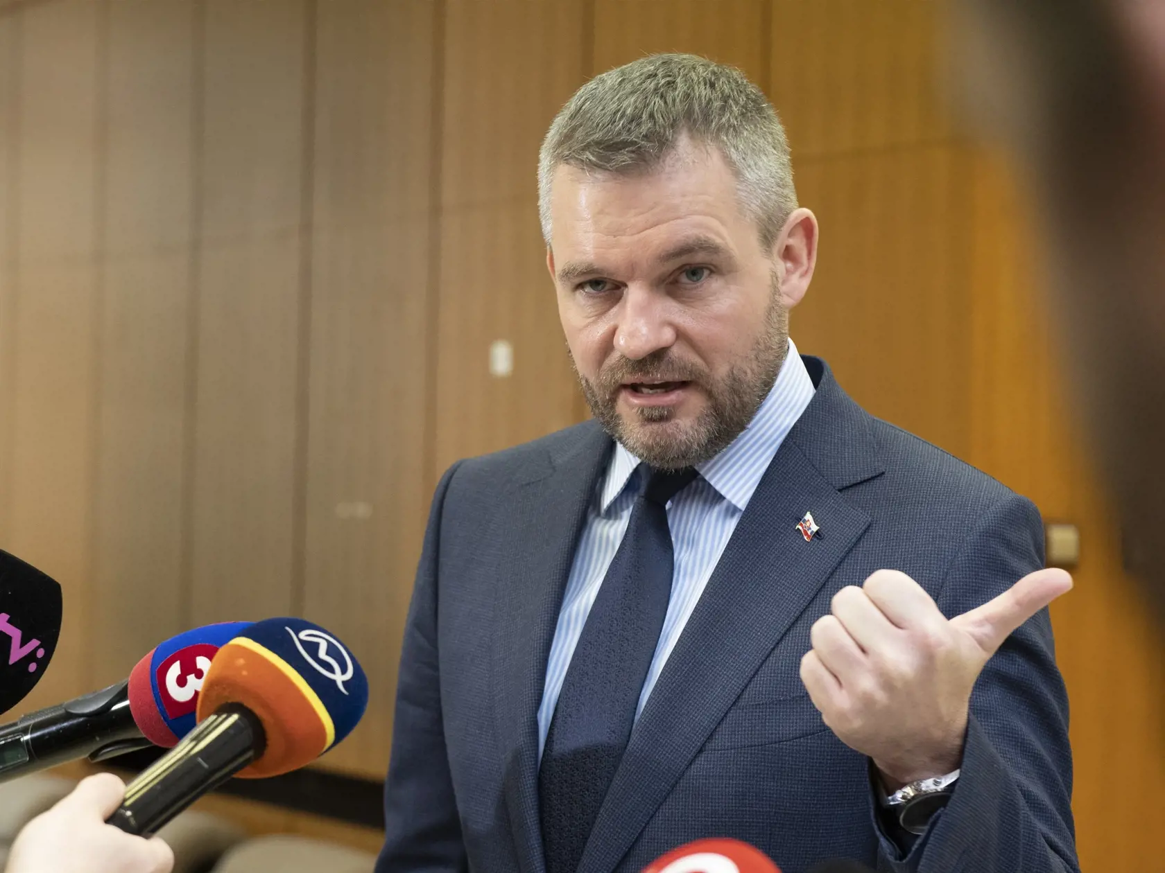 Na s nímke predseda vlády SR Peter Pellegrini počas zasadnutia 200. schôdze vlády SR 11. marca 2020 v Bratislave. FOTO TASR - Pavel Neubauer