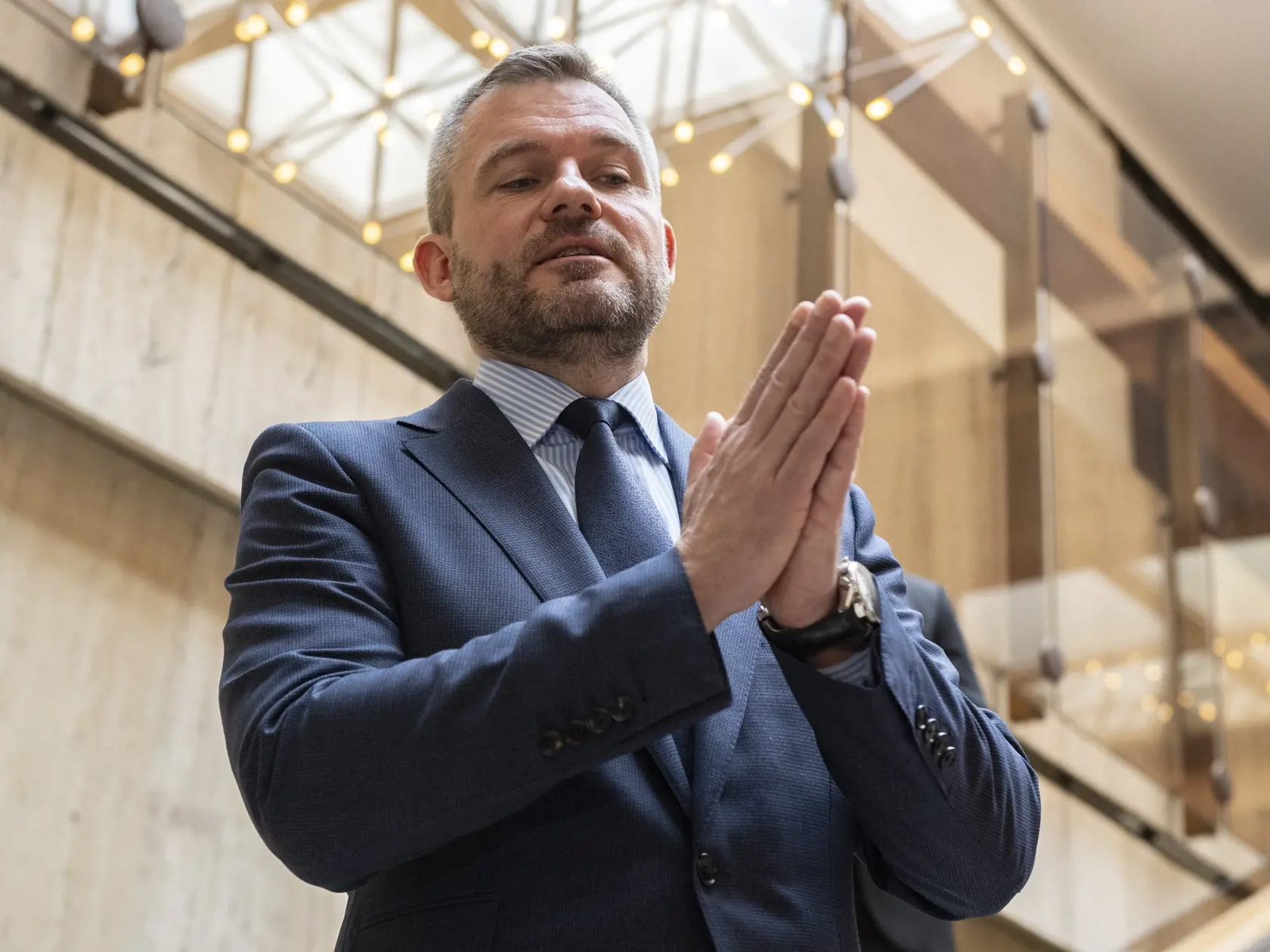 Na s nímke predseda vlády SR Peter Pellegrini počas zasadnutia 200. schôdze vlády SR 11. marca 2020 v Bratislave. FOTO TASR - Pavel Neubauer