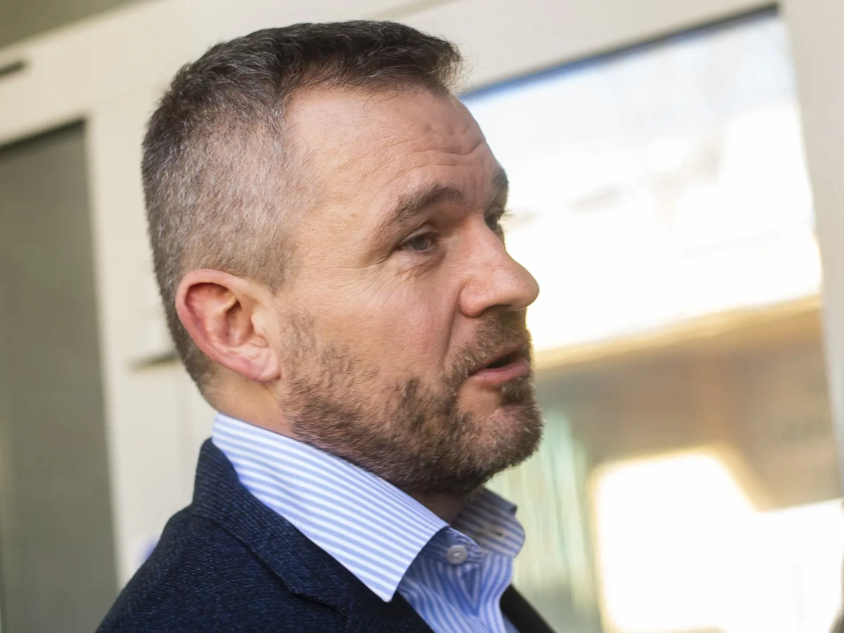 Na snímke predseda vlády SR Peter Pellegrini (Smer-SD) pred zasadnutím predsedníctva strany 10. Marca 2020 v Bratislave. FOTO TASR – Jakub Kotian