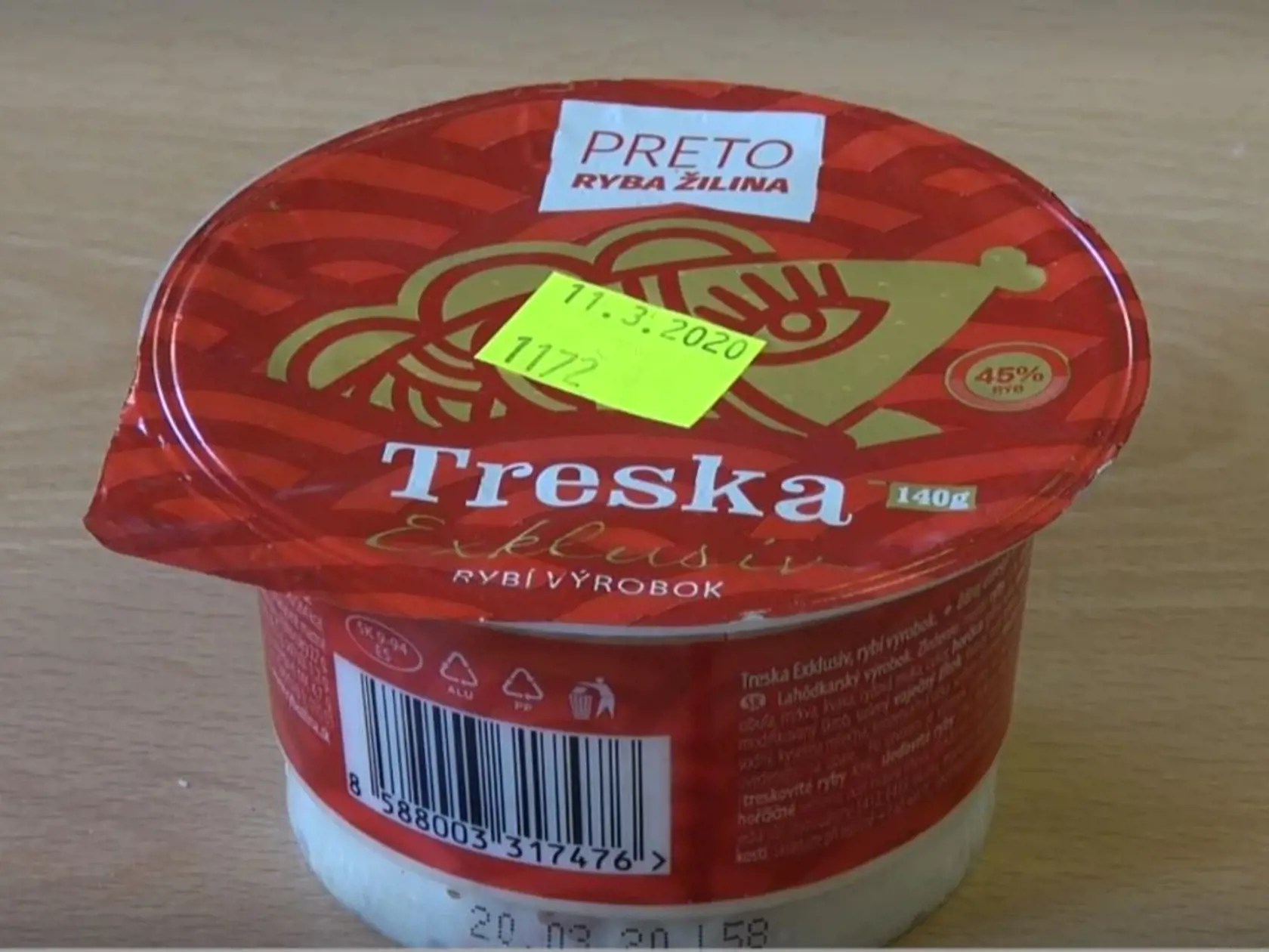 Treska v majonéze Exklusiv od výrobcu Preto Ryba Žilina skončila na 7. mieste.