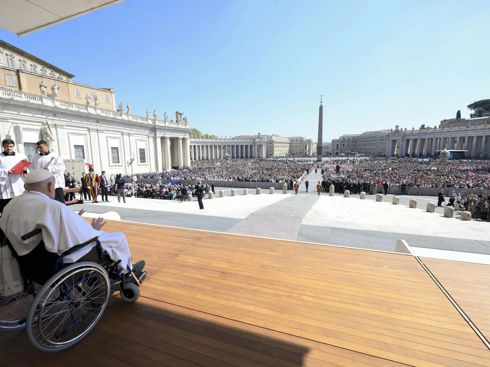 Pápež František vo Vatikáne, 6. apríla 2025.