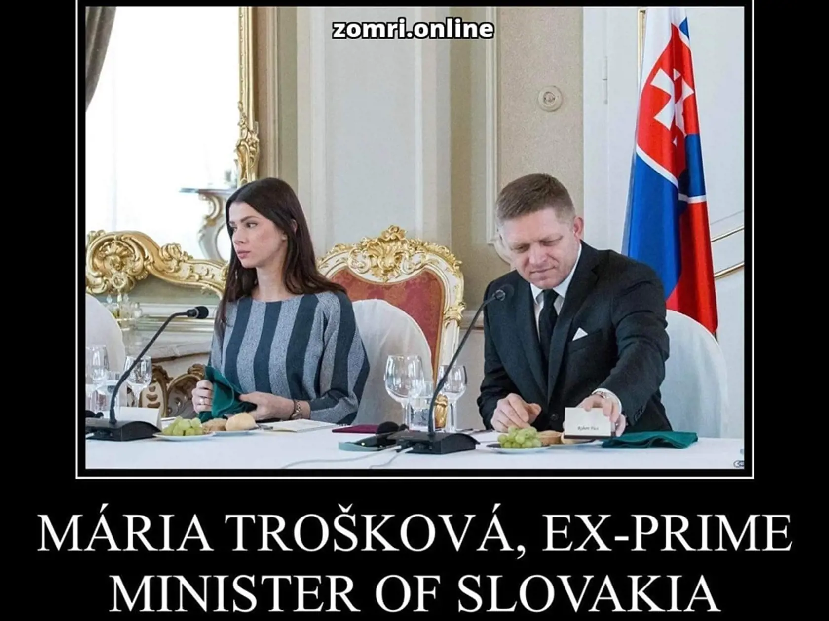 Zahraničné agentúry počas pohrebu Alžbety II napísali, že prezidentom Slovenska je partner Zuzany Čaputovej Juraj Rizman. V minulosti chodil Robert Fico na zahraničné cesty so svojou asistentkou Máriou Troškovou, ku ktorej mal vraj bližšie ako iba k svojej podriadenej.