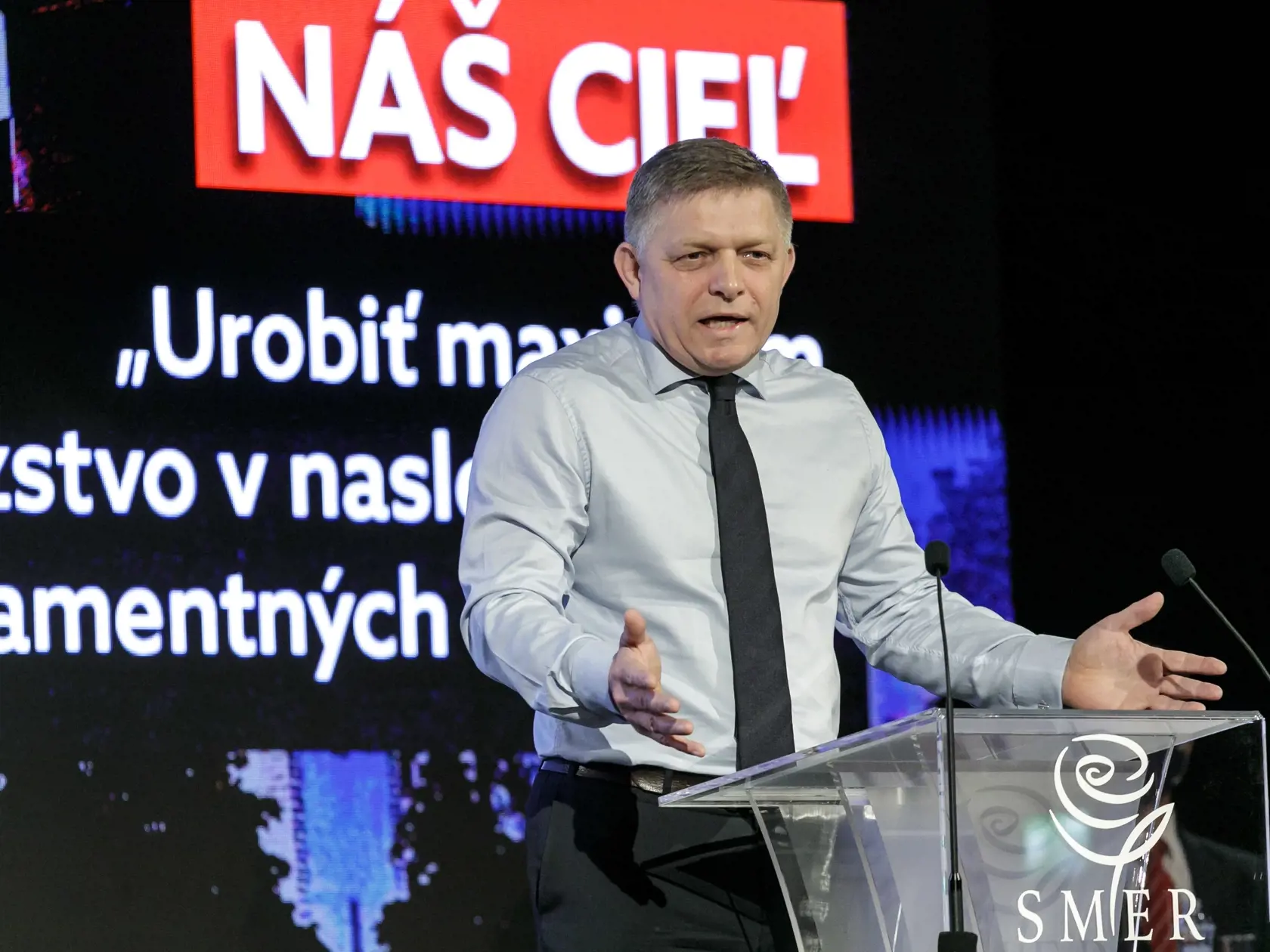 Líder Smeru-SD Robert Fico.