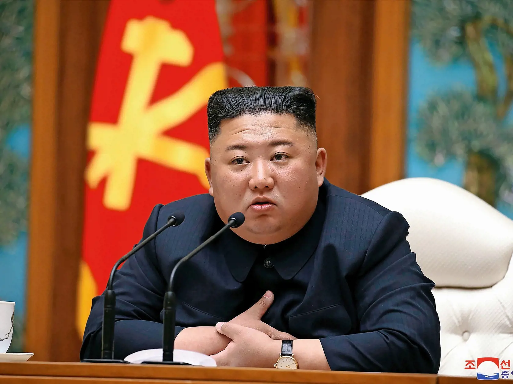 ŽIJE? Podľa juhokórejských vládnych zdrojov je Kim Čong-un zdravý a má sa dobre.