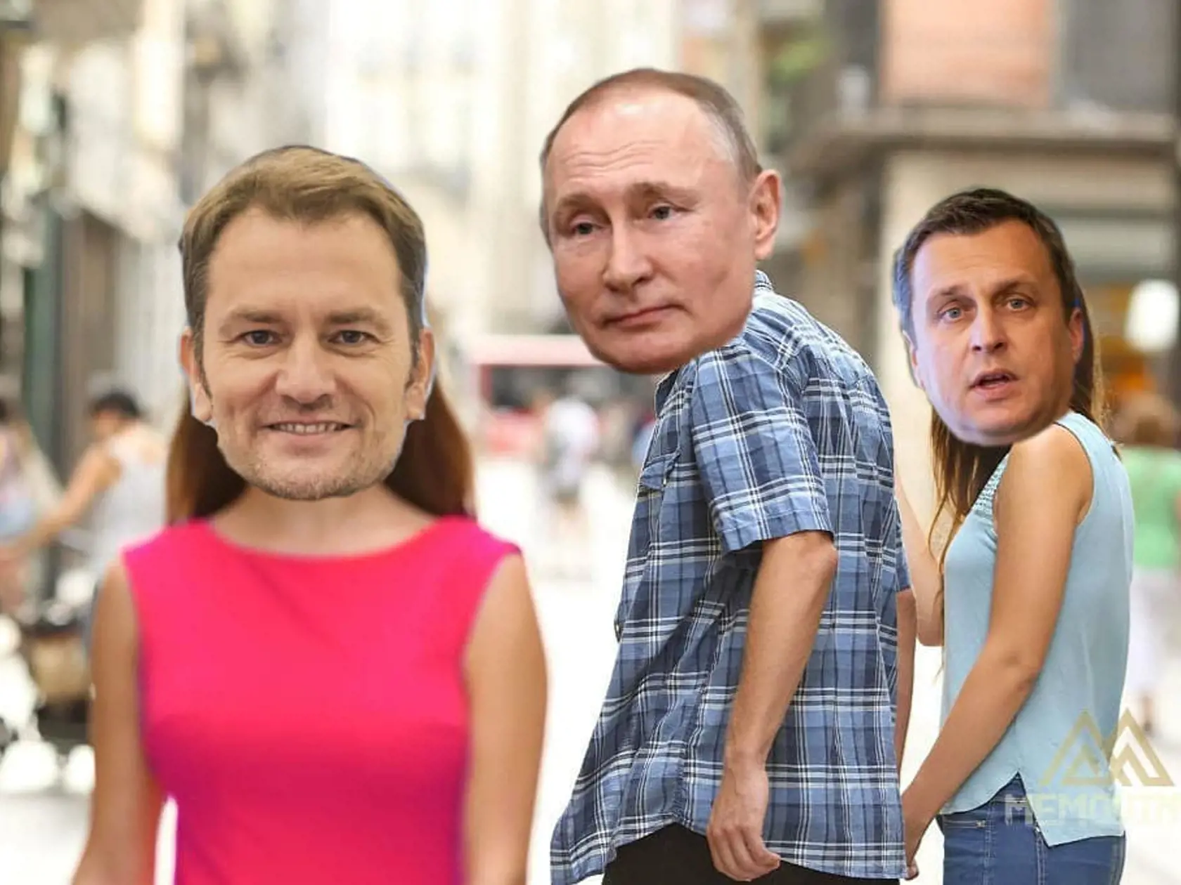Podľa humoristov je ale smutný šéf SNS Andrej Danko. Ten prednedávnom tvrdil, že vďaka svojim známostiam v Rusku chce s nákupom Sputnika V pomôcť. Na koláži sa akože ruský prezident Vladimir Putin ale otáča za Matovičom.
