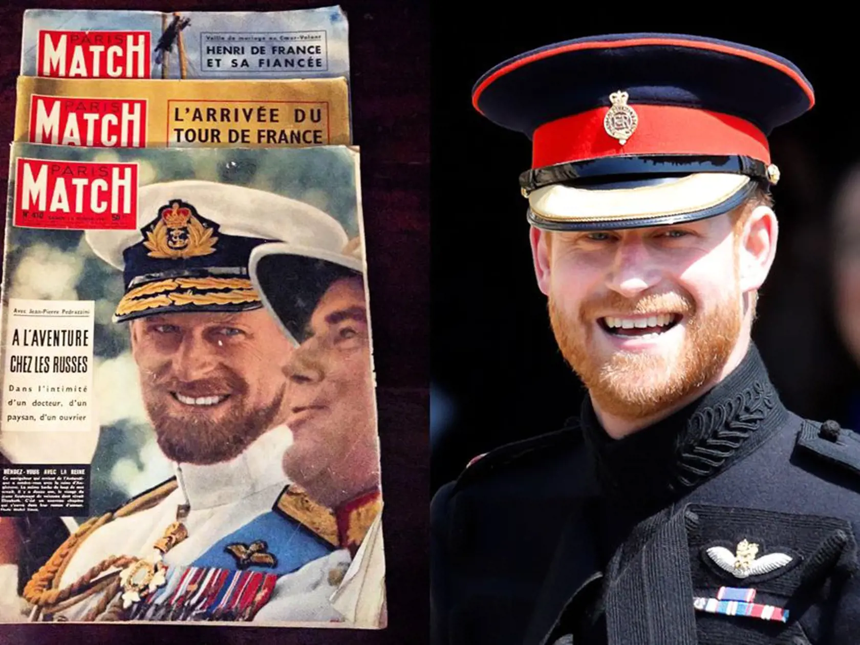 Aj so zarastenými bradami sa podobajú - princ Philip kedysi a Harry dnes.