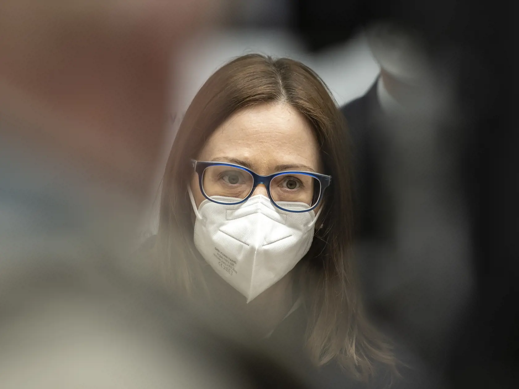 Na snímke riaditeľka Štátneho ústavu pre kontrolu liečiv (ŠÚKL) Zuzana Baťová počas tlačovej konferencie k bezpečnosti vakcíny od spoločnosti AstraZeneca v Bratislave v utorok 23. marca 2021. FOTO TASR - Pavel Neubauer