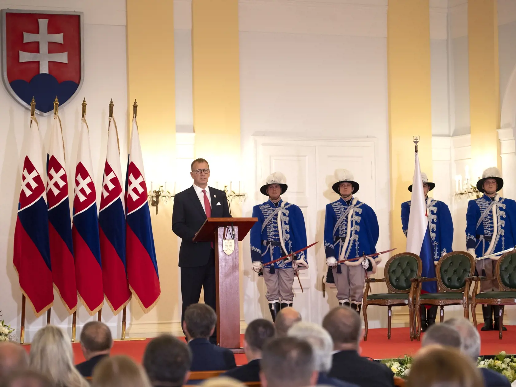 Na snímke predseda NRSR Boris Kollár počas príhovoru na slávnostnom zasadnutí NRSR pri príležitosti 30. výročia prijatia ústavy SR 1. septembra 2022 v Bratislave.