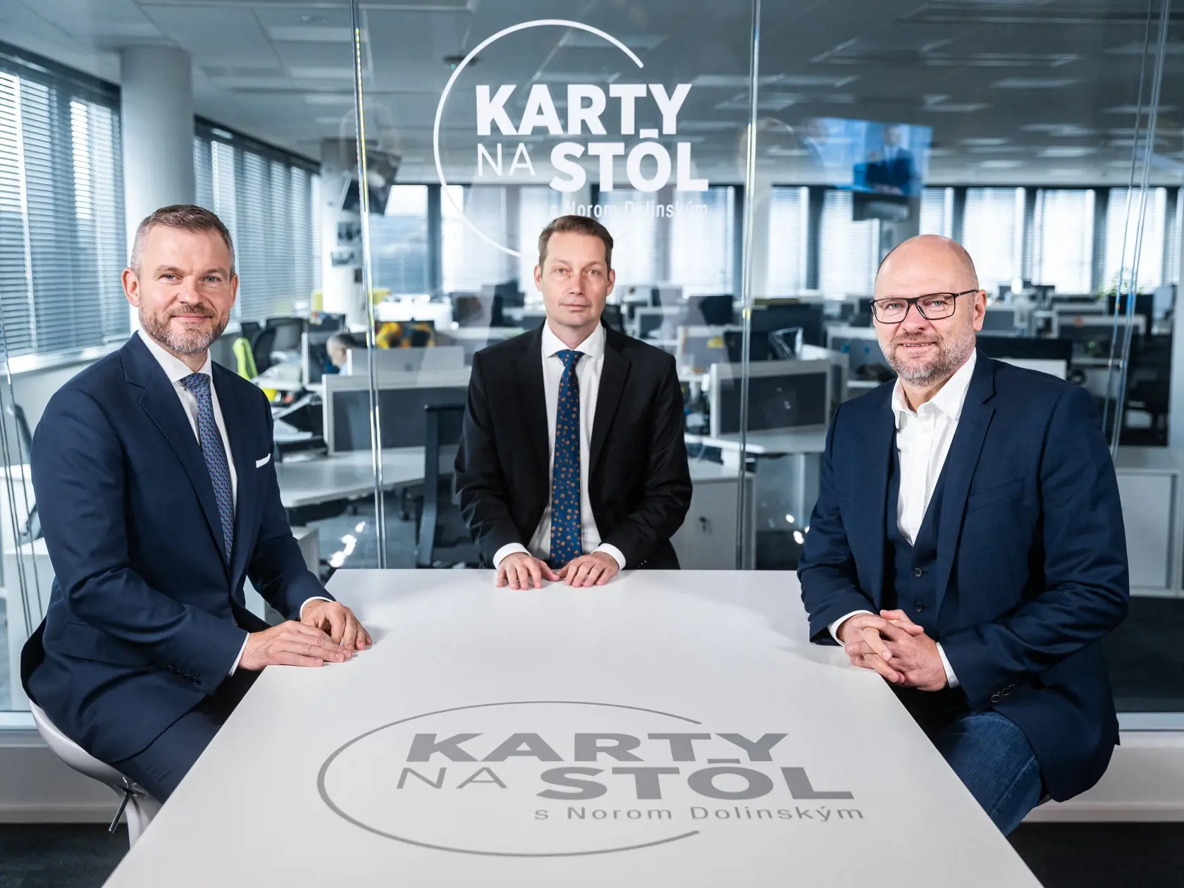 Diskusná relácia "Karty na stôl", ktorej hosťom boli Richard Sulík a Peter Pellegrini.