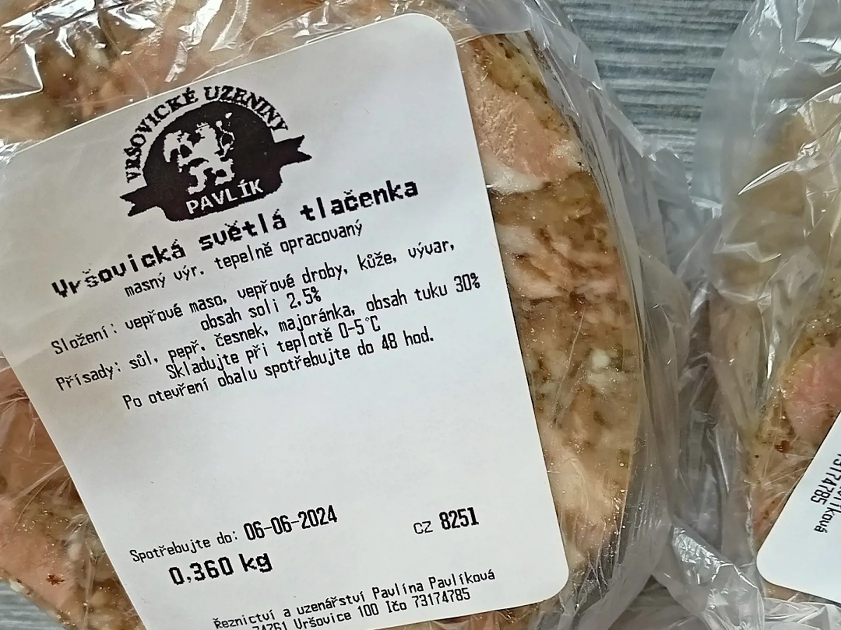 Vršovická tlačenka světlá