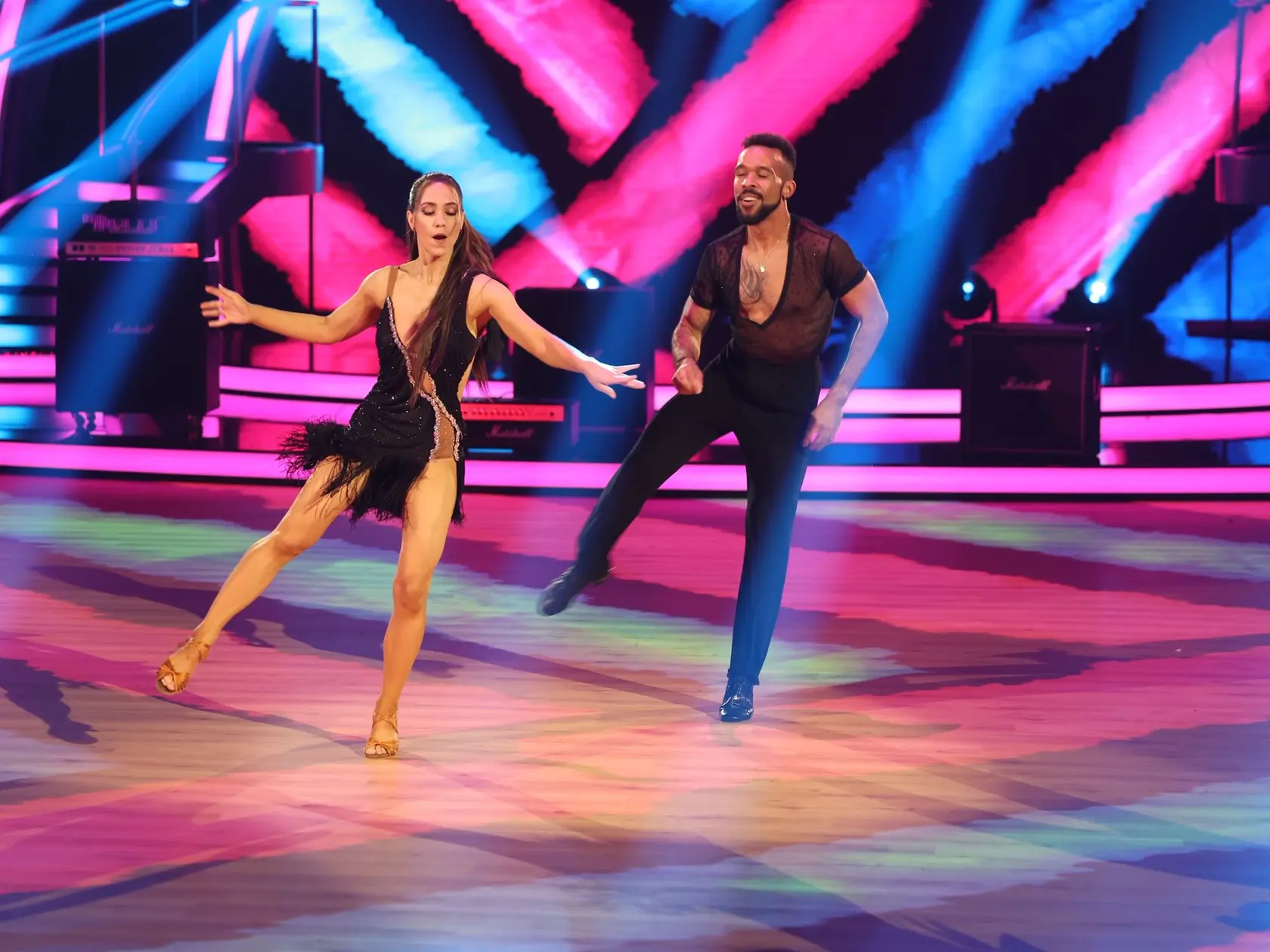 Finálové kolo Let's Dance. Na snímke Ráchel Šoltésová a Titus Ablorh.