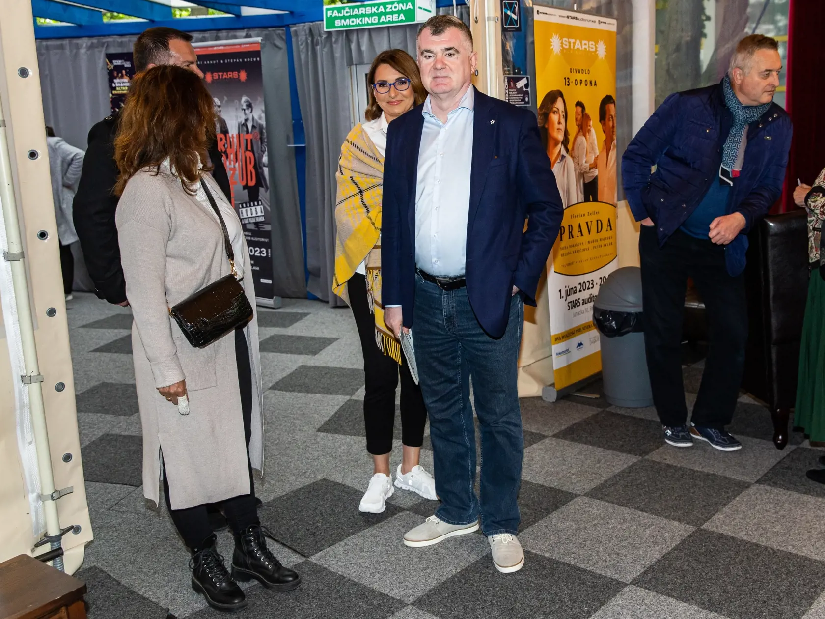 Premiéra muzikálu "Na skle maľované" v Bratislave. Na snímke Alexander Nejedlý a Danica Nejedlá.