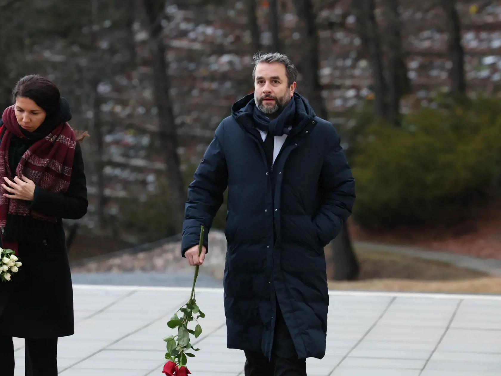 Posledná rozlúčka s hercom Ivanom Letkom v bratislavskom krematóriu. Vladimír Kobielsky.