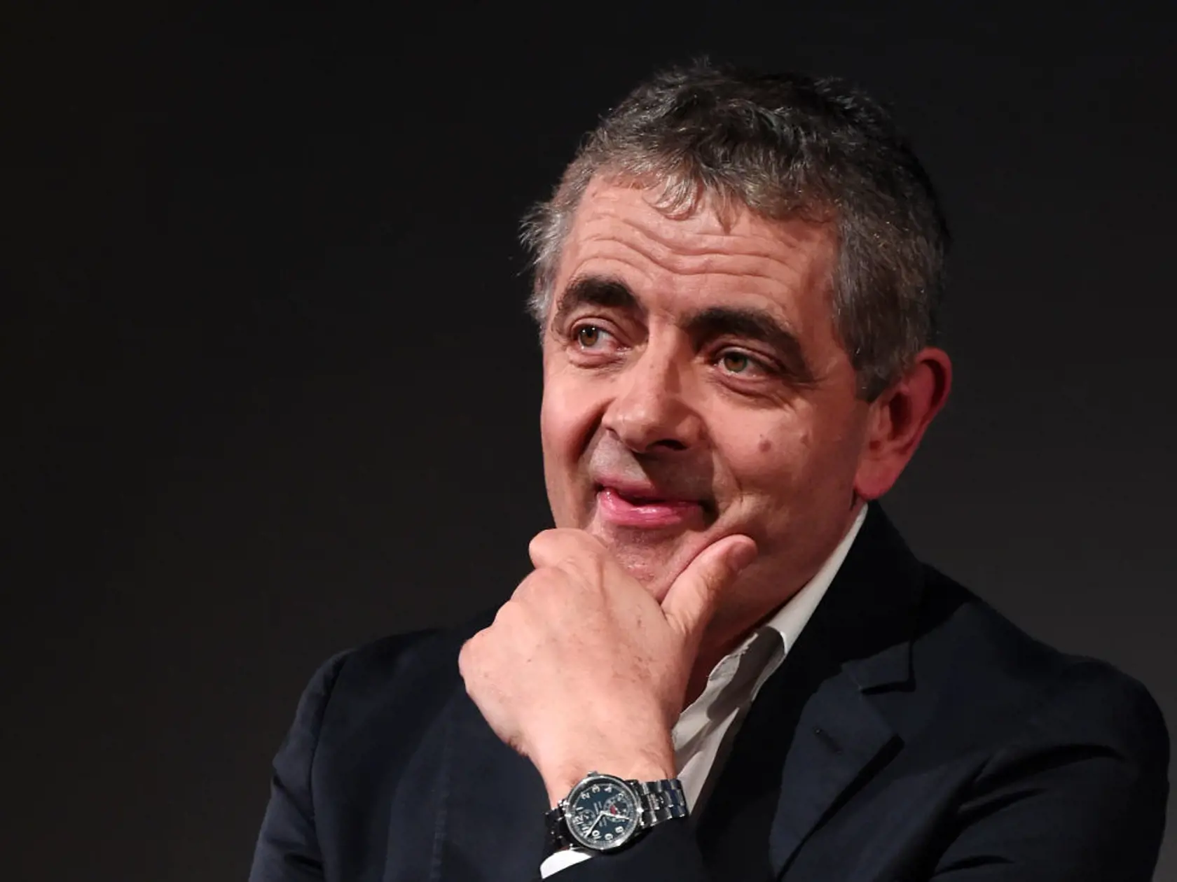 LONDON, ENGLAND - APRIL 07:  Rowan Atkinson in Q&A following a Screening of 'Maigret' at the BFI & Radio Times TV Festival at BFI Southbank on April 7, 2017 in London, England.  (Photo by Eamonn M. McCormack/Getty Images)