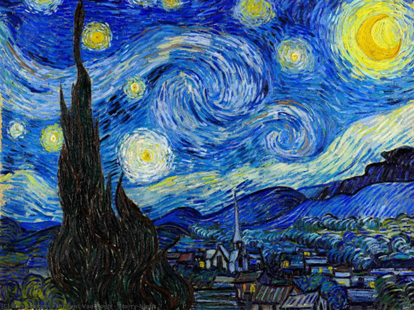 Ďalší slávny van Goghov obraz Hviezdnatá noc. Tentoraz na fototapete.