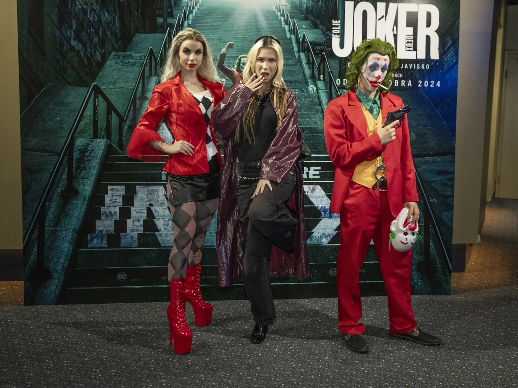 Na snímke je premiéra amerického hudobného thrilleru Joker 2 - Folie à Deux ktorá sa uskutočnila v Cinemax Bory Mall v Bratislave. Na fotke je slovenská speváčka Veronika Adamičková , umeleckým menom Ronie.