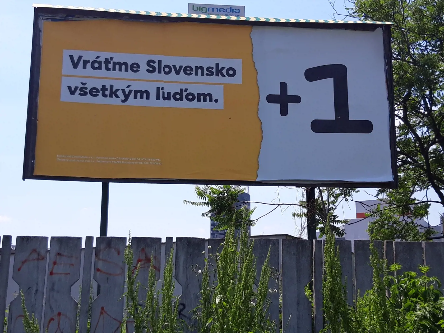 Billboard Andreja Kisku na Bajkalskej ulici v Bratislave.
