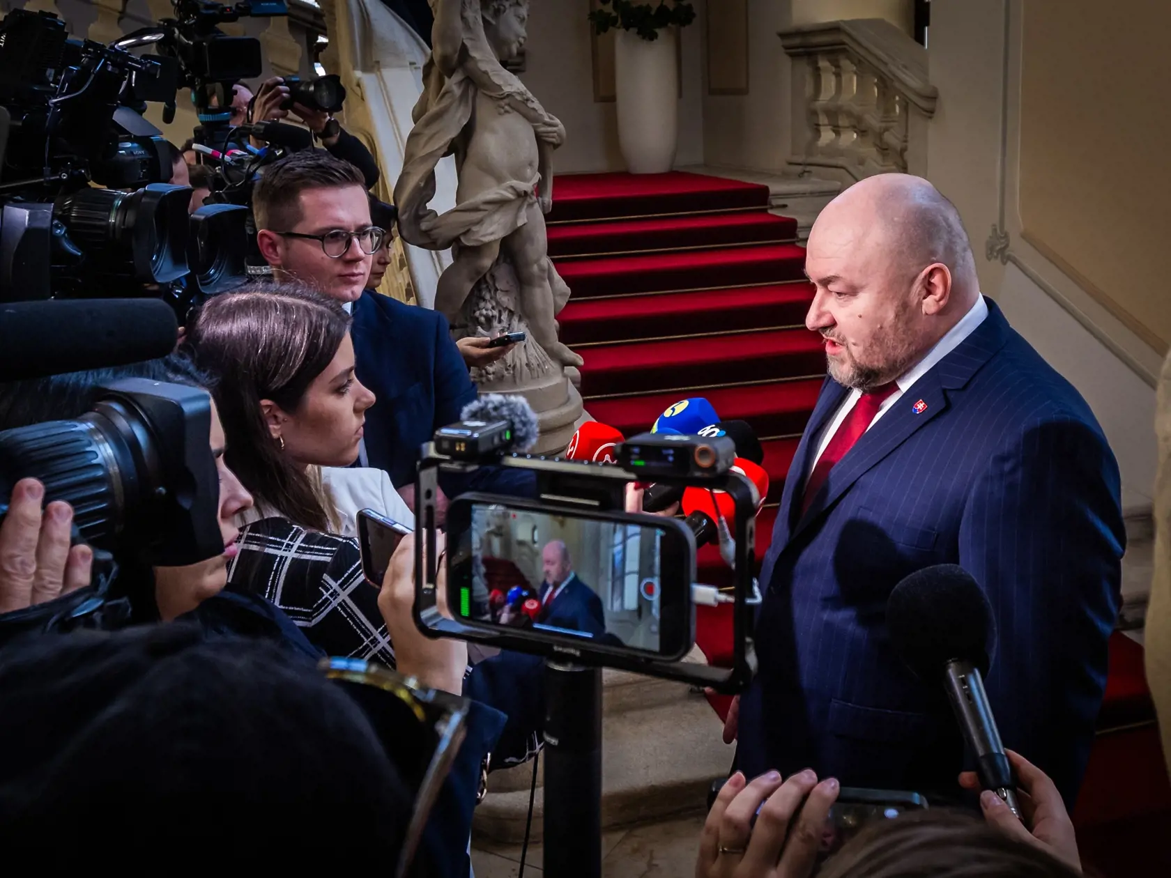 Prezident Slovenskej republiky Peter Pellegrini prijal poslanca Národnej rady SR Rudolfa Huliaka. Na snímke Rudolf Huliak.