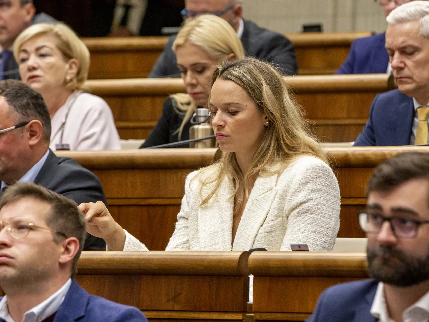 Na snímke je Romana Tabák počas zasadnutia Národnej rady SR. 