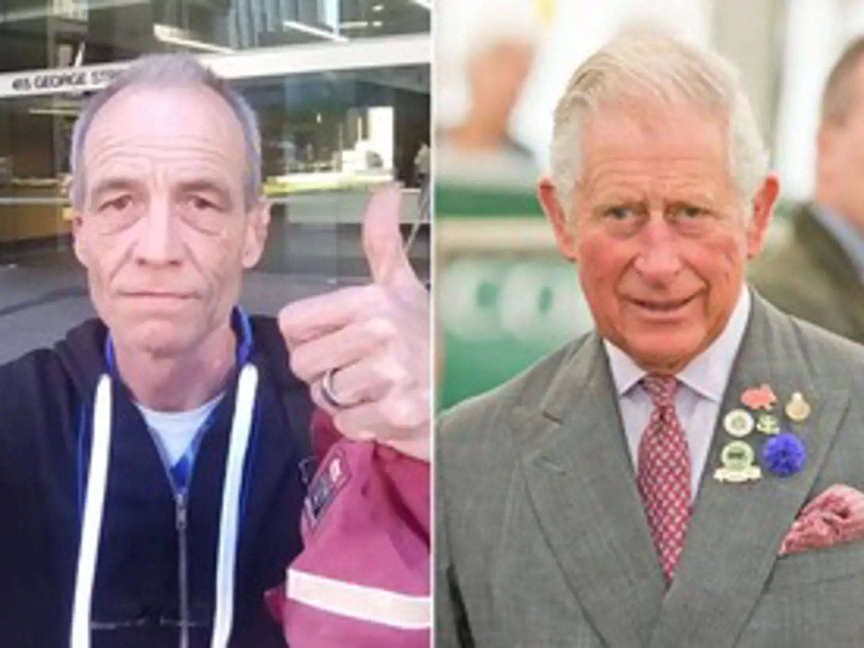 Simon Charles Dorante-Day sa preslávil vďaka častému zverejňovaniu fotografií, na ktorých je on a jeho deti spolu s členmi britskej kráľovskej rodiny - v tomto prípade so samotným kráľom (vpravo).