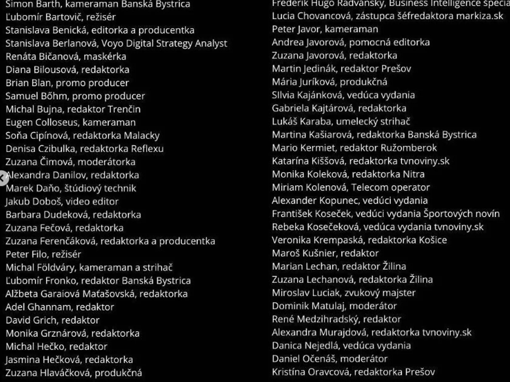 Mená Markizákov, ktorí podporili Michala Kovačiča.