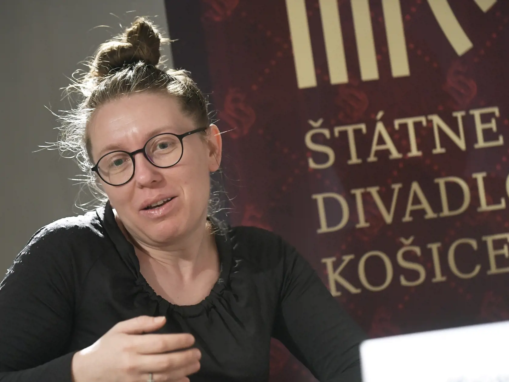 Tlačová konferencia Štátneho divadla Košice k premiére hry Jurgova Hana v Košiciach 22. januára 2020. Na snímke dramaturgička Miriam Kičiňová. FOTO TASR – František Iván