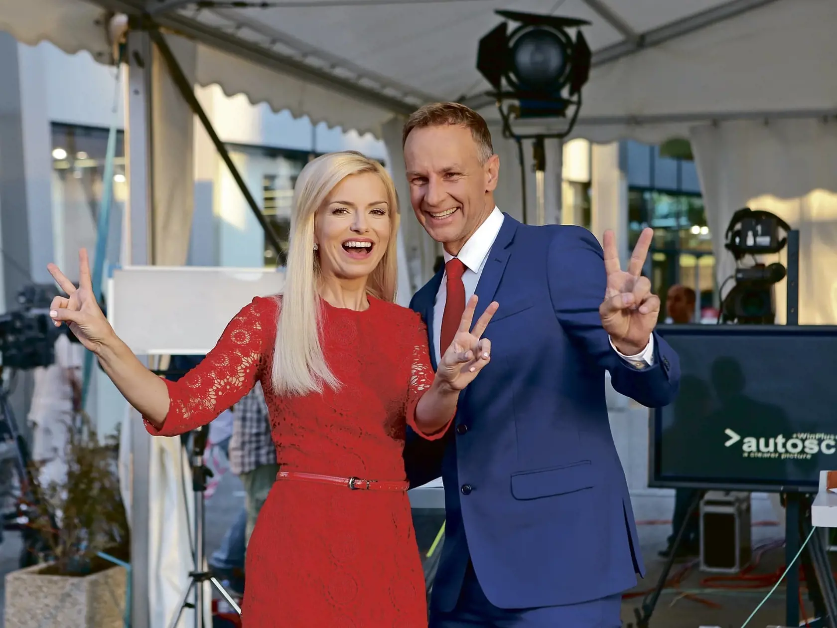 Známy moderátorský pár Zlatica Puškárová a Patrik Švajda.