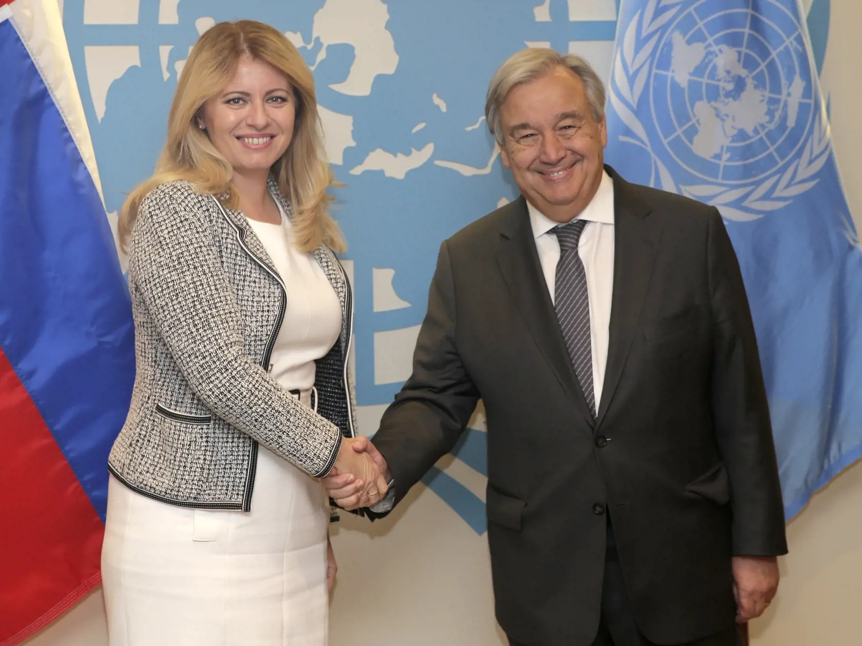 Zuzanu Čaputovú prijal generálny tajomník OSN António Guterres.