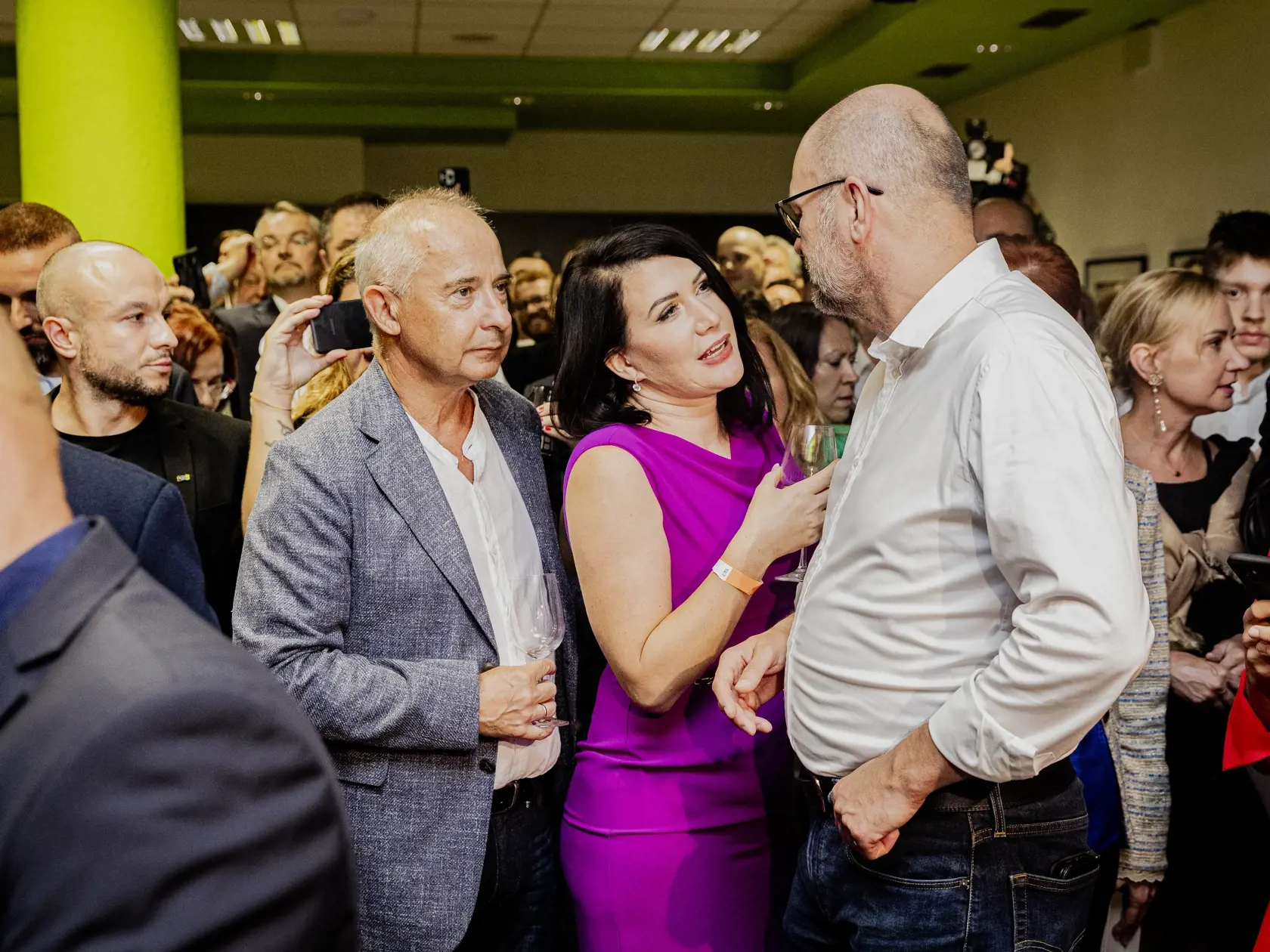Na snímke Richard Sulík a Jana Bittó Cigániková počas volebnej noci predčasných parlamentných volieb 2023.