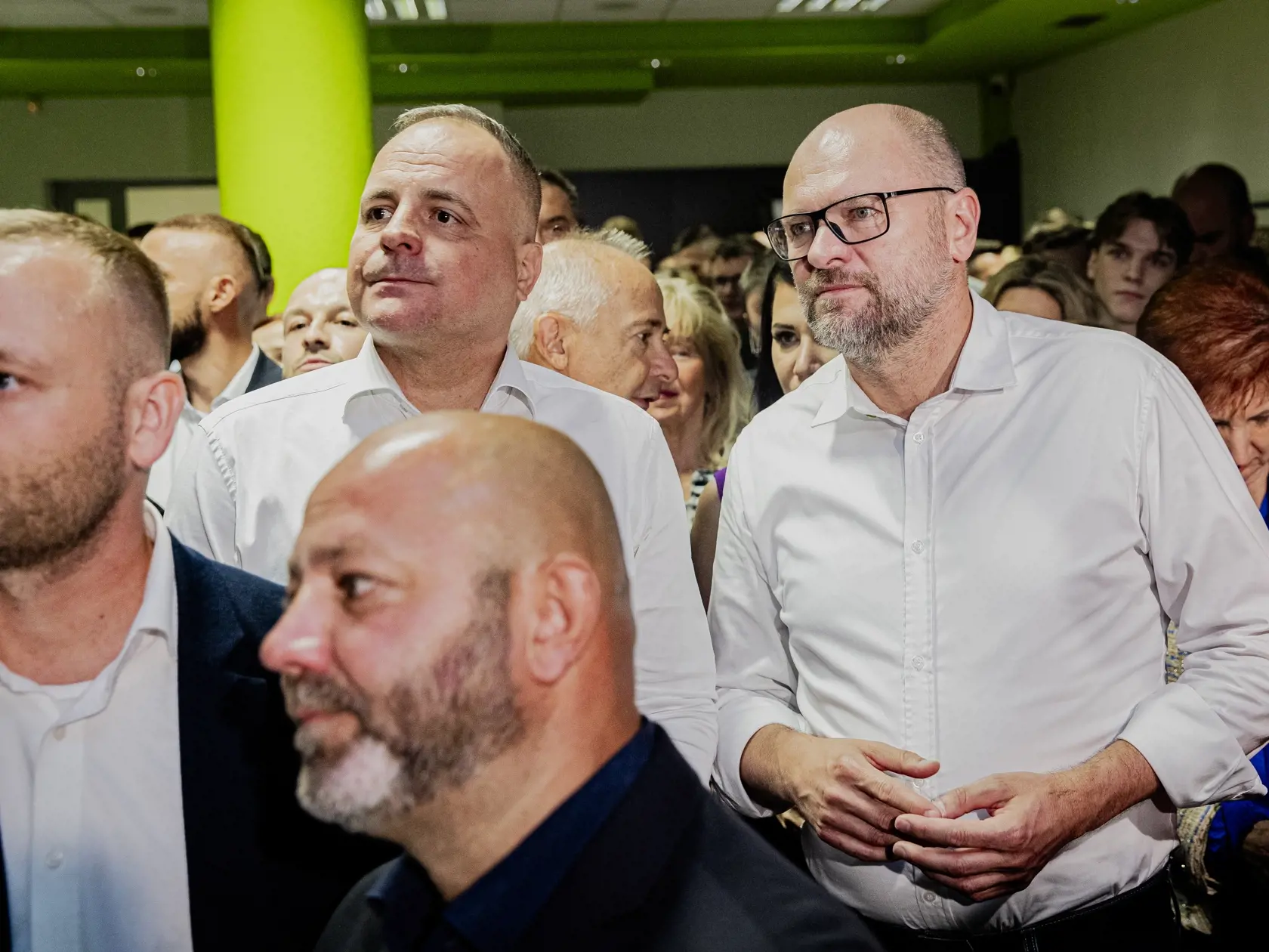 Na snímke Richard Sulík počas volebnej noci predčasných parlamentných volieb 2023.