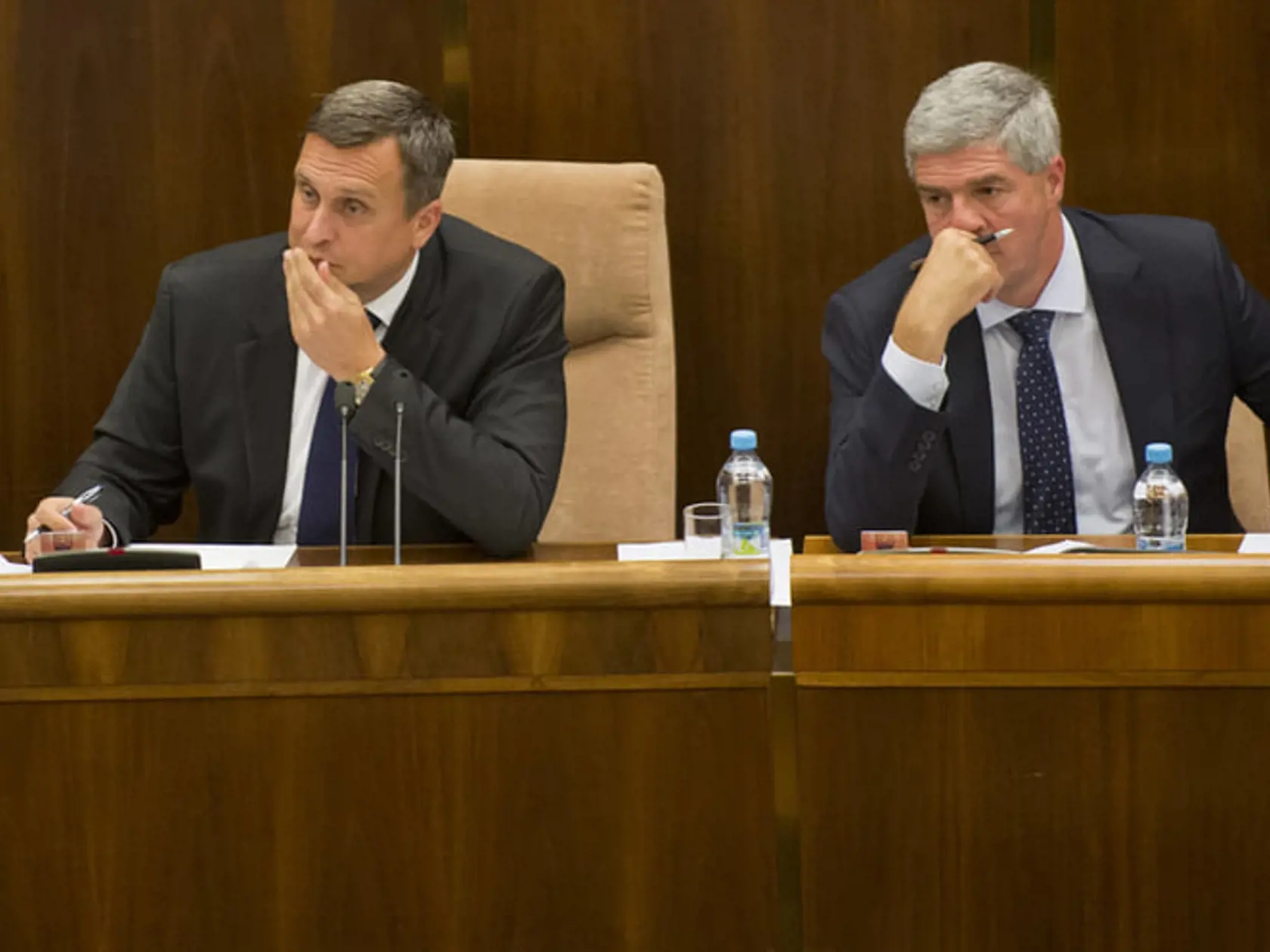 Šéf parlamentu Andrej Danko a predseda strany Most-Híd Béla Bugár