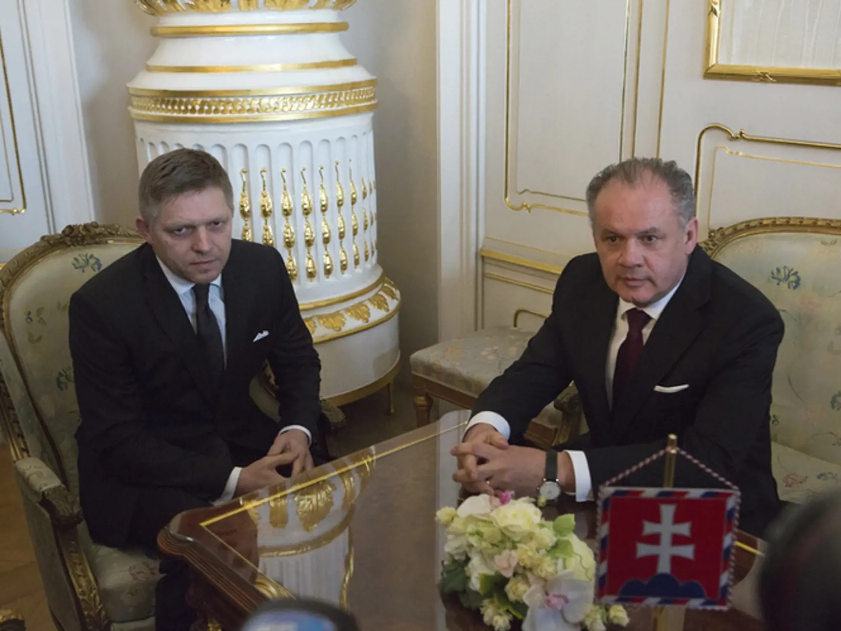 Prezident Kiska s premiérom Ficom.