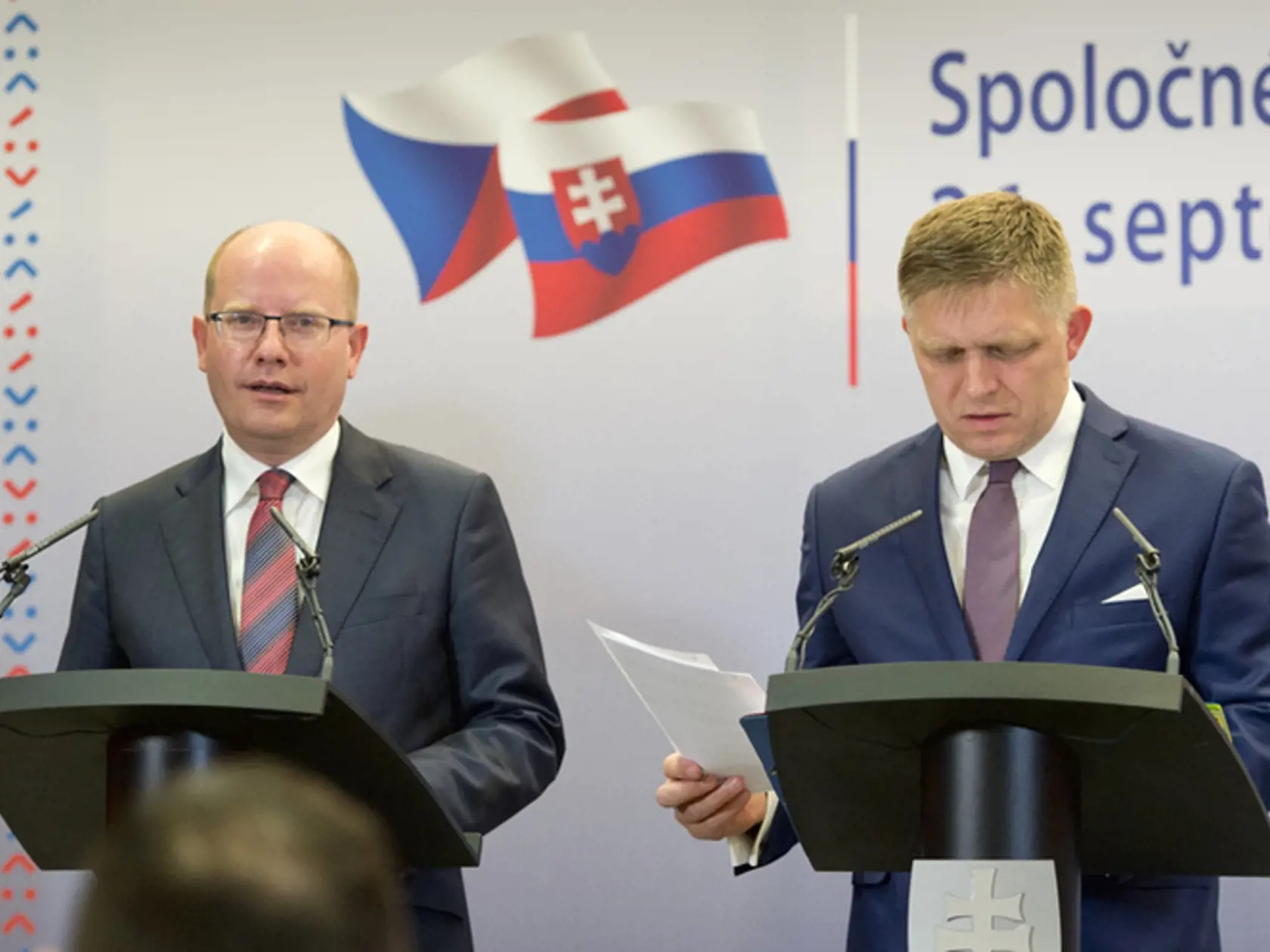 Sobotka a Fico na spoločnom stretnutí.