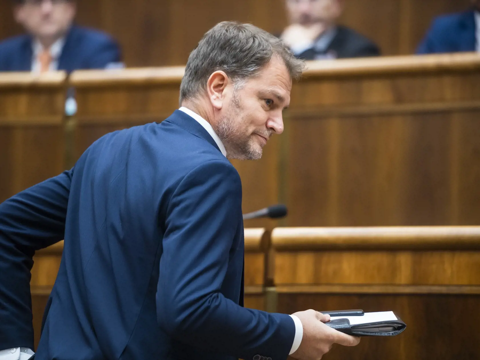 Na snímke podpredseda vlády a minister financií SR Igor Matovič (OĽaNO) počas 73. schôdze NRSR o odvolaní ministra financií SR Igora Matoviča v Bratislave 28. septembra 2022.