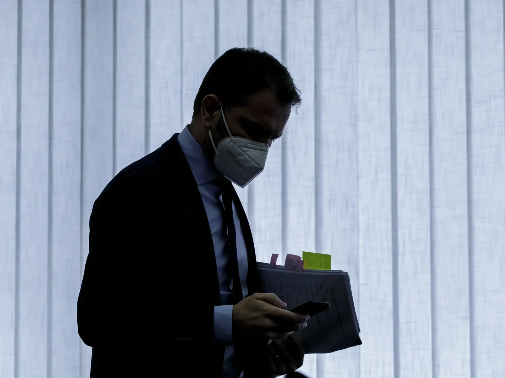 Na snímke podpredseda vlády a minister financií SR Igor Matovič (OĽaNO) počas tlačového brífingu na tému Sputnik V,  dosť bolo klamstiev v Bratislave 15. apríla 2021. FOTO TASR - Dano Veselský