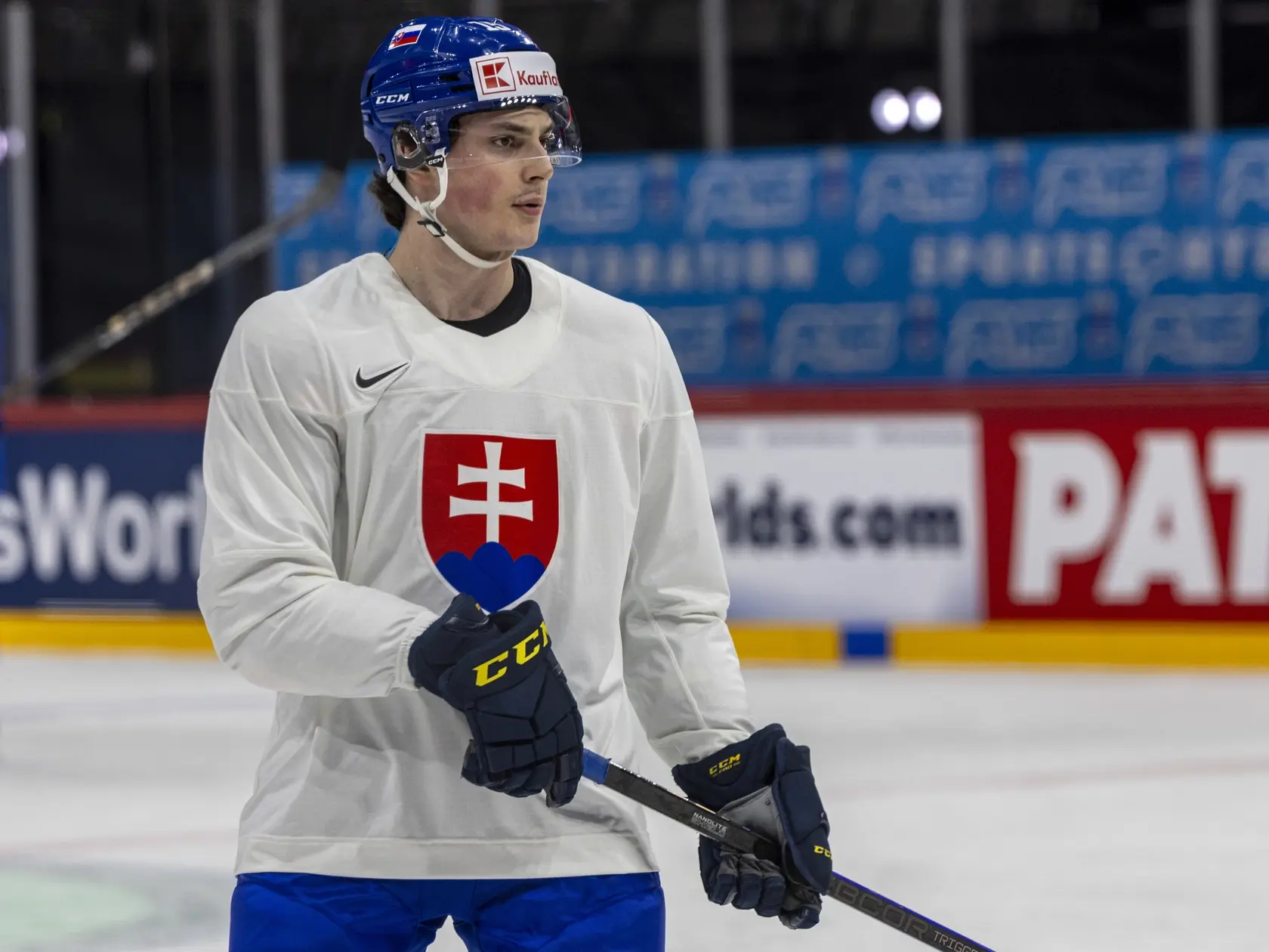 Tréning slovenskej hokejovej reprezentácie na MS 2025 v Štokholme. Na snímke je Dalibor Dvorský. 