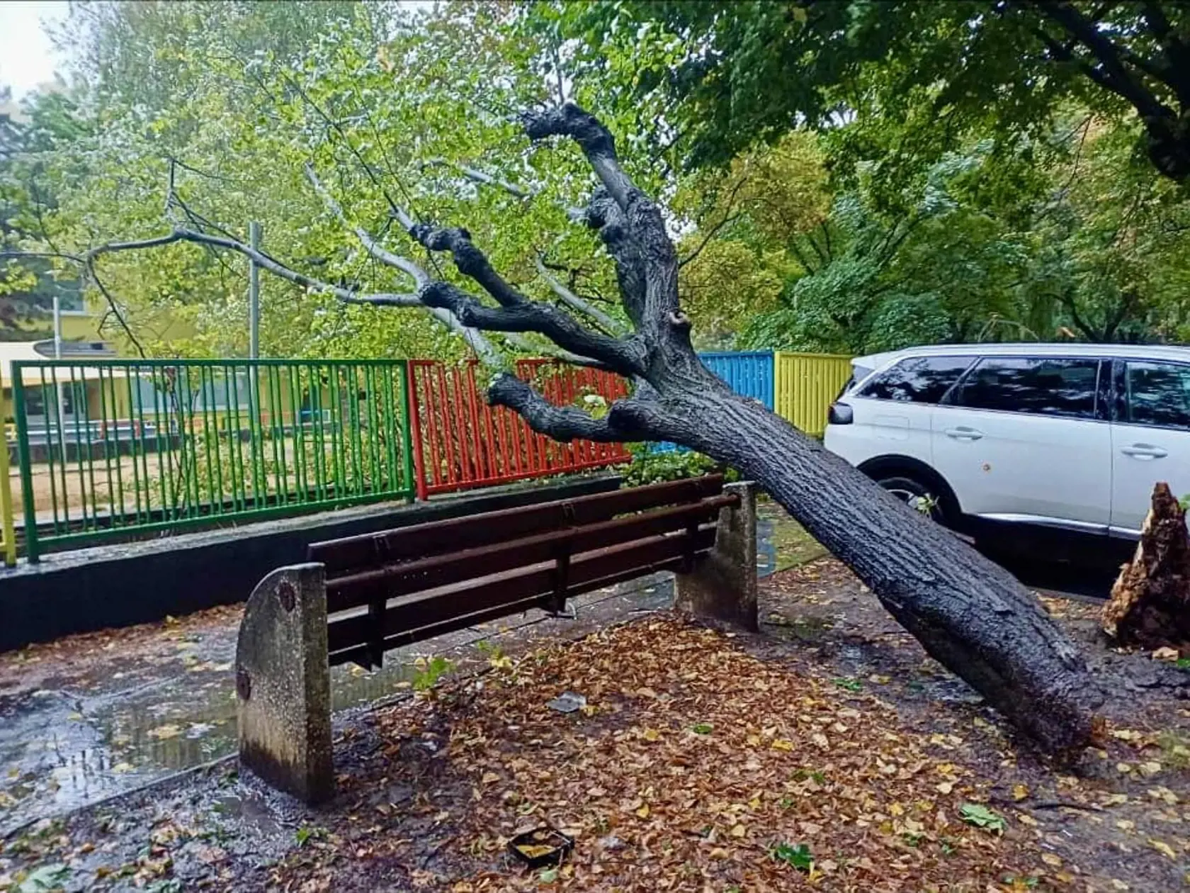 Následky extrémneho počasie v Bratislave.