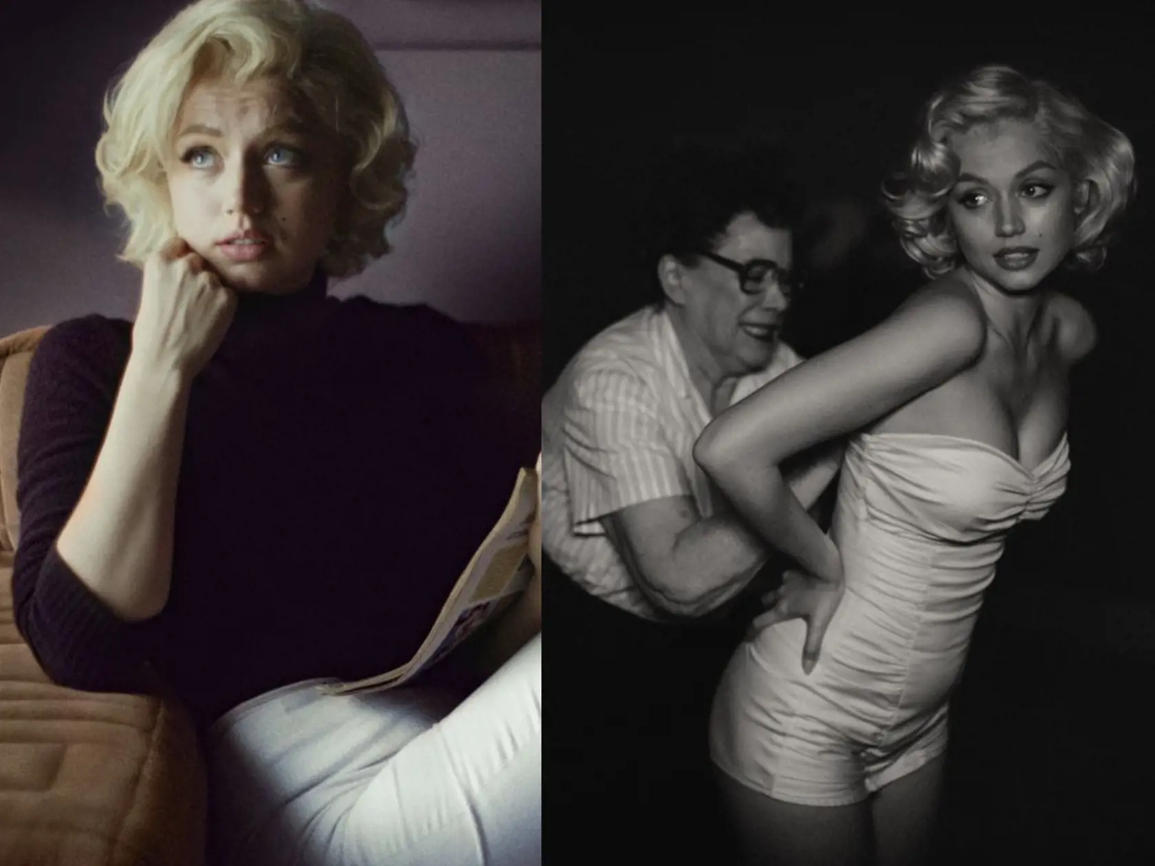 Ana de Armas vo filme Blonde ako Marilyn Monroe.