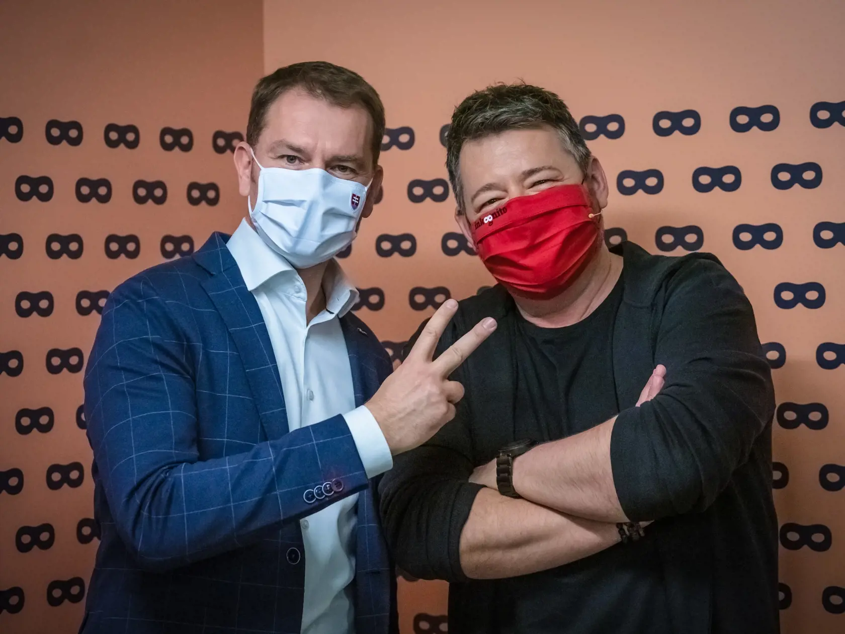 Igor Matovič tajným hosťom v Inkognite. Na fotke s Mišom Hudákom.
