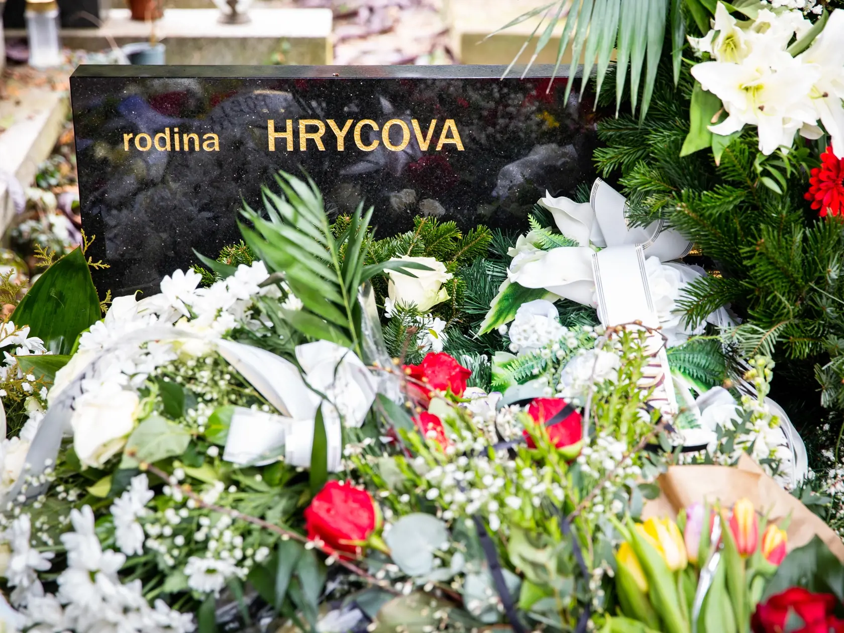 Miesto posledného odpočinku herca Andreja Hryca v Bratislave.