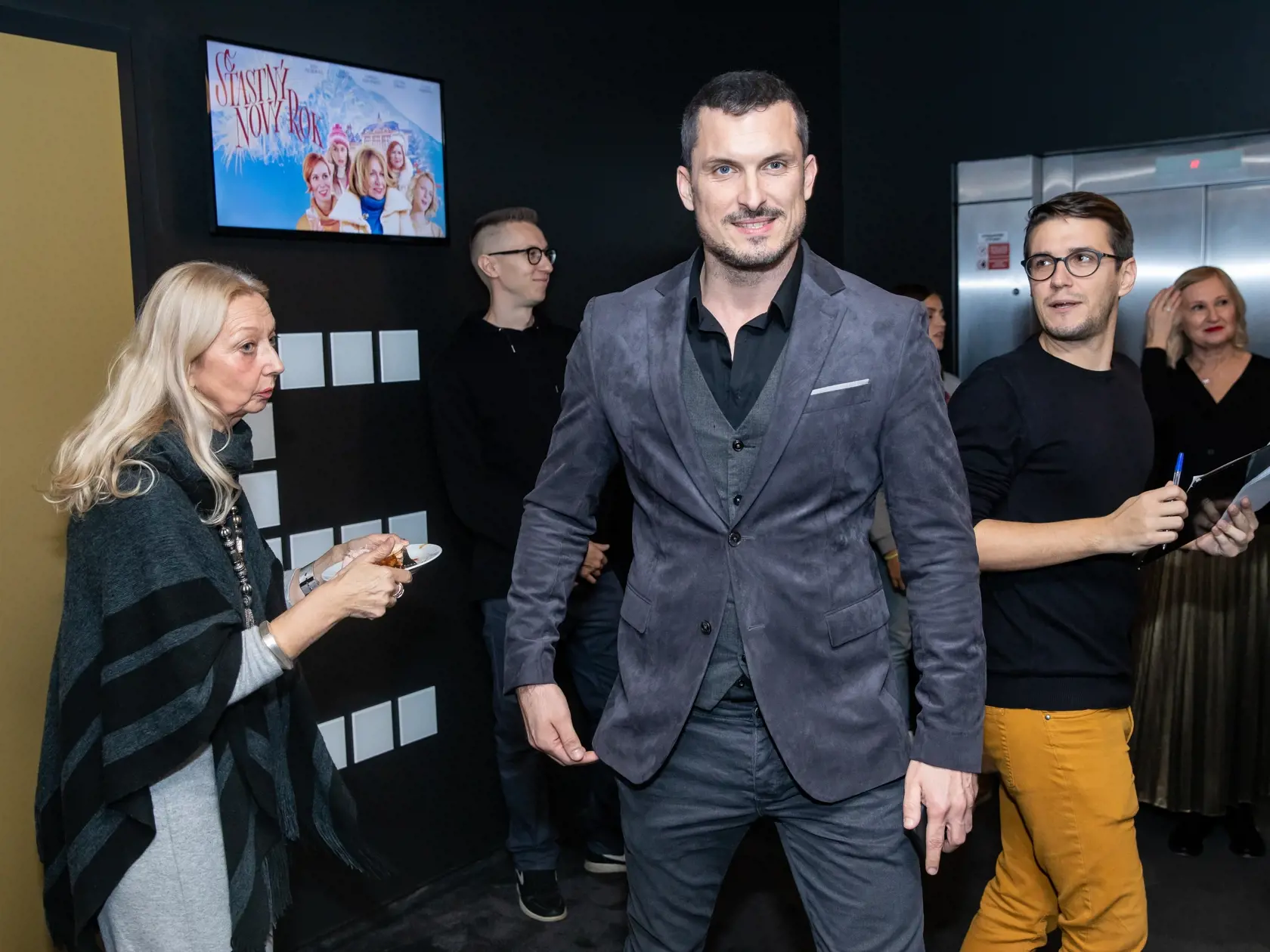 Première filmu Šťastný nový rok. Na fotke: Ján Koleník